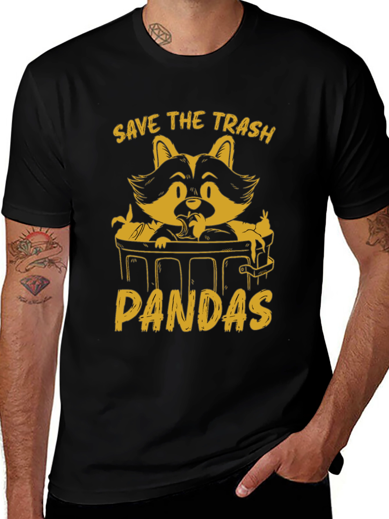 Save The Trash Pandas Graphic T-Shirt