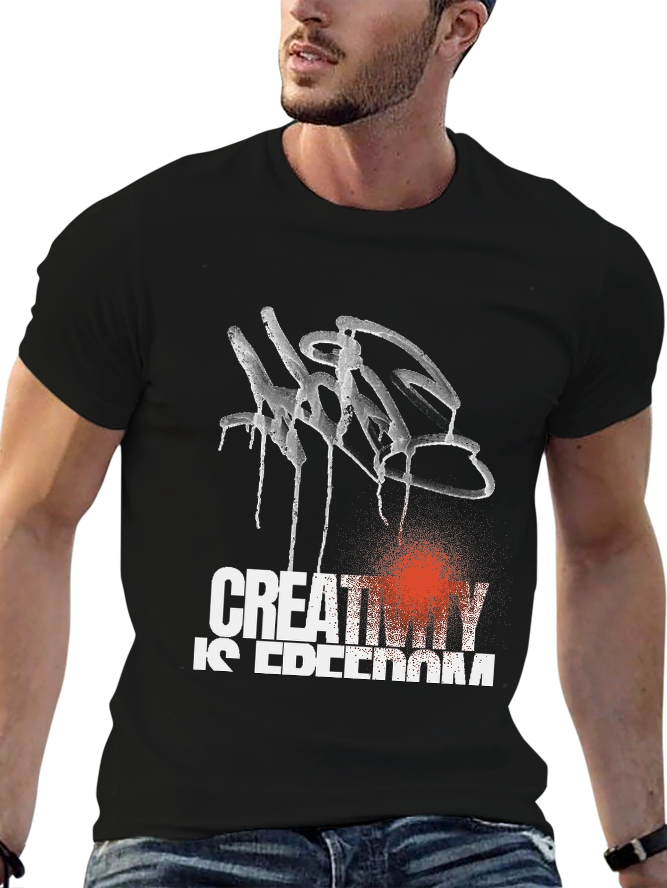 Creativity is Freedom Black Graphic Tee