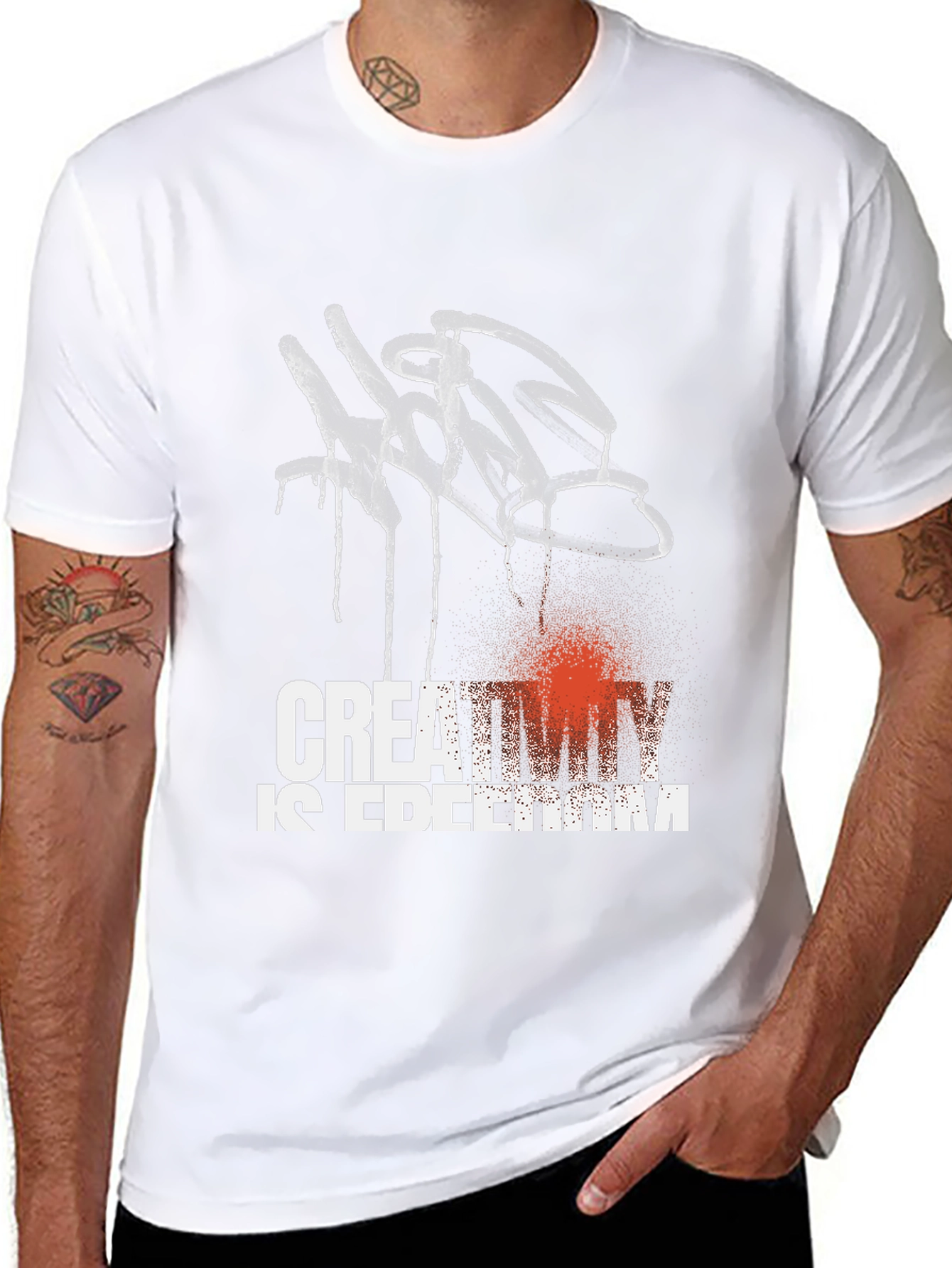 Creativity is Freedom Black Graphic Tee