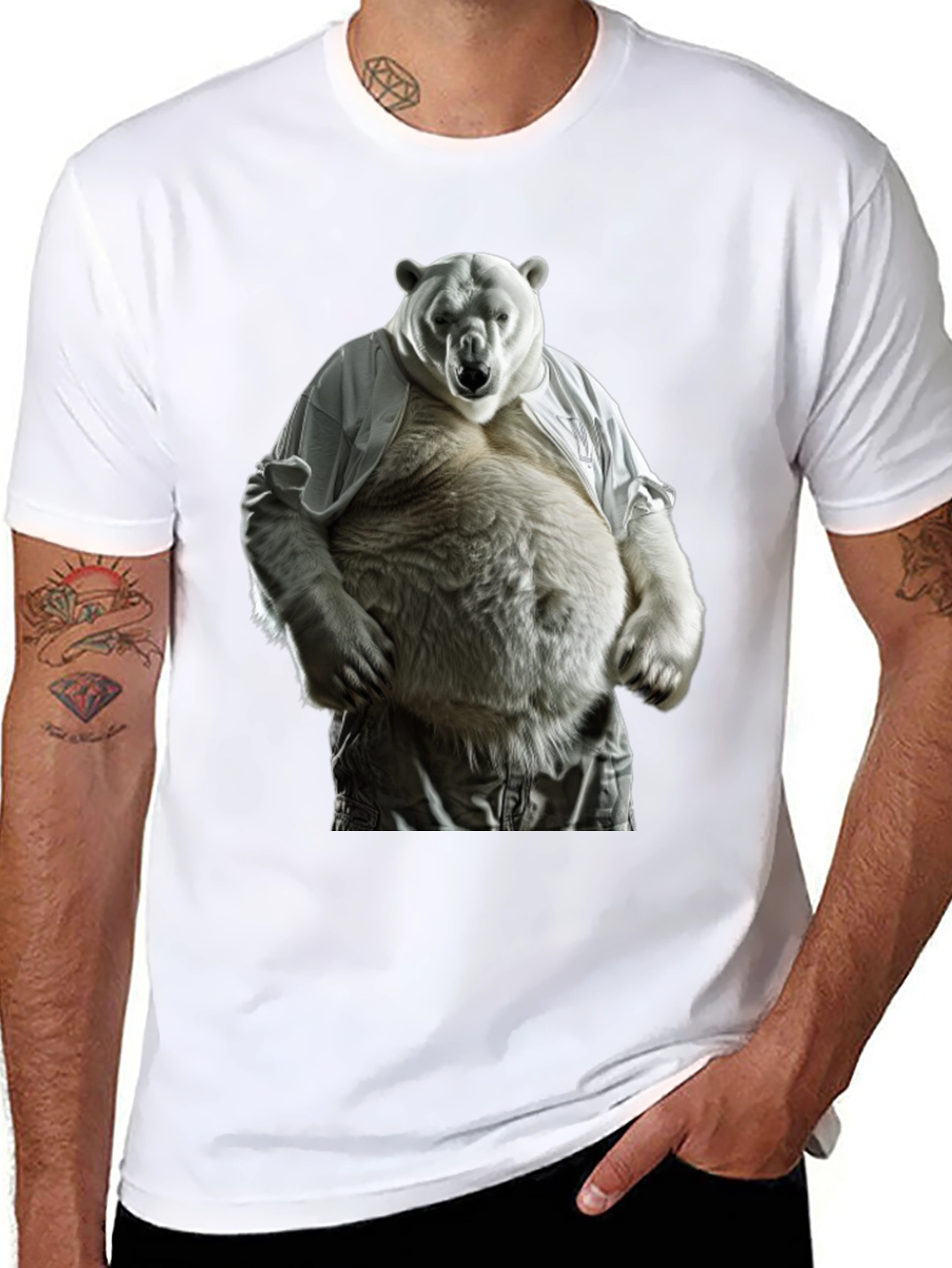 Funny Polar Bear Graphic T-Shirt