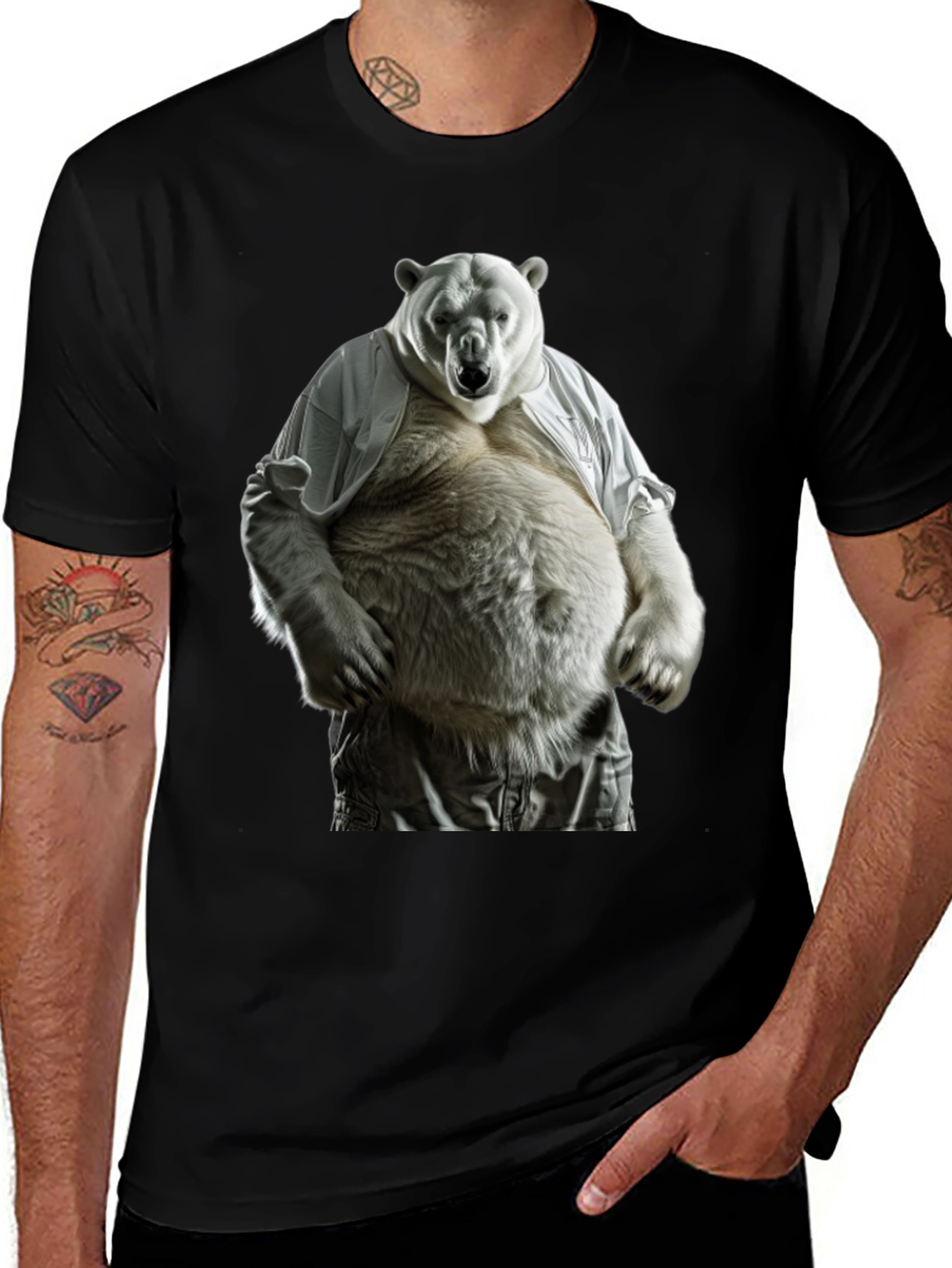 Funny Polar Bear Graphic T-Shirt