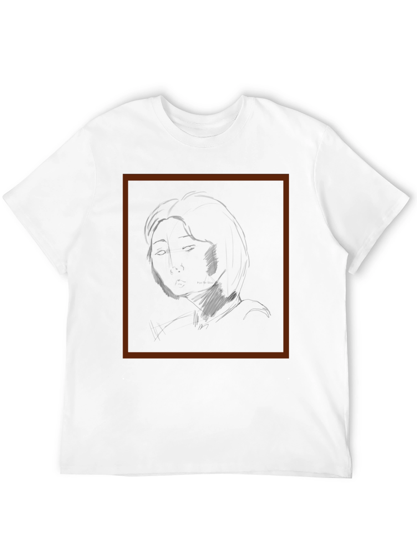 Sketch Portrait Black Graphic Tee