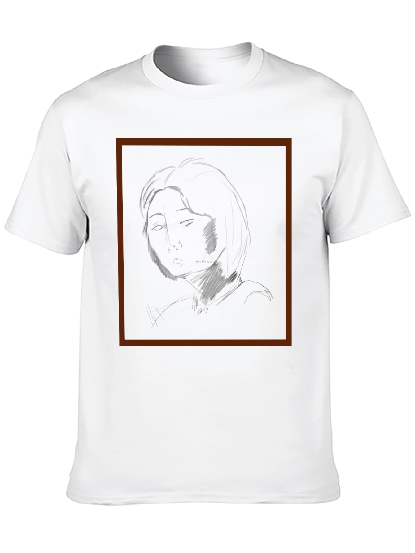 Sketch Portrait Black Graphic Tee