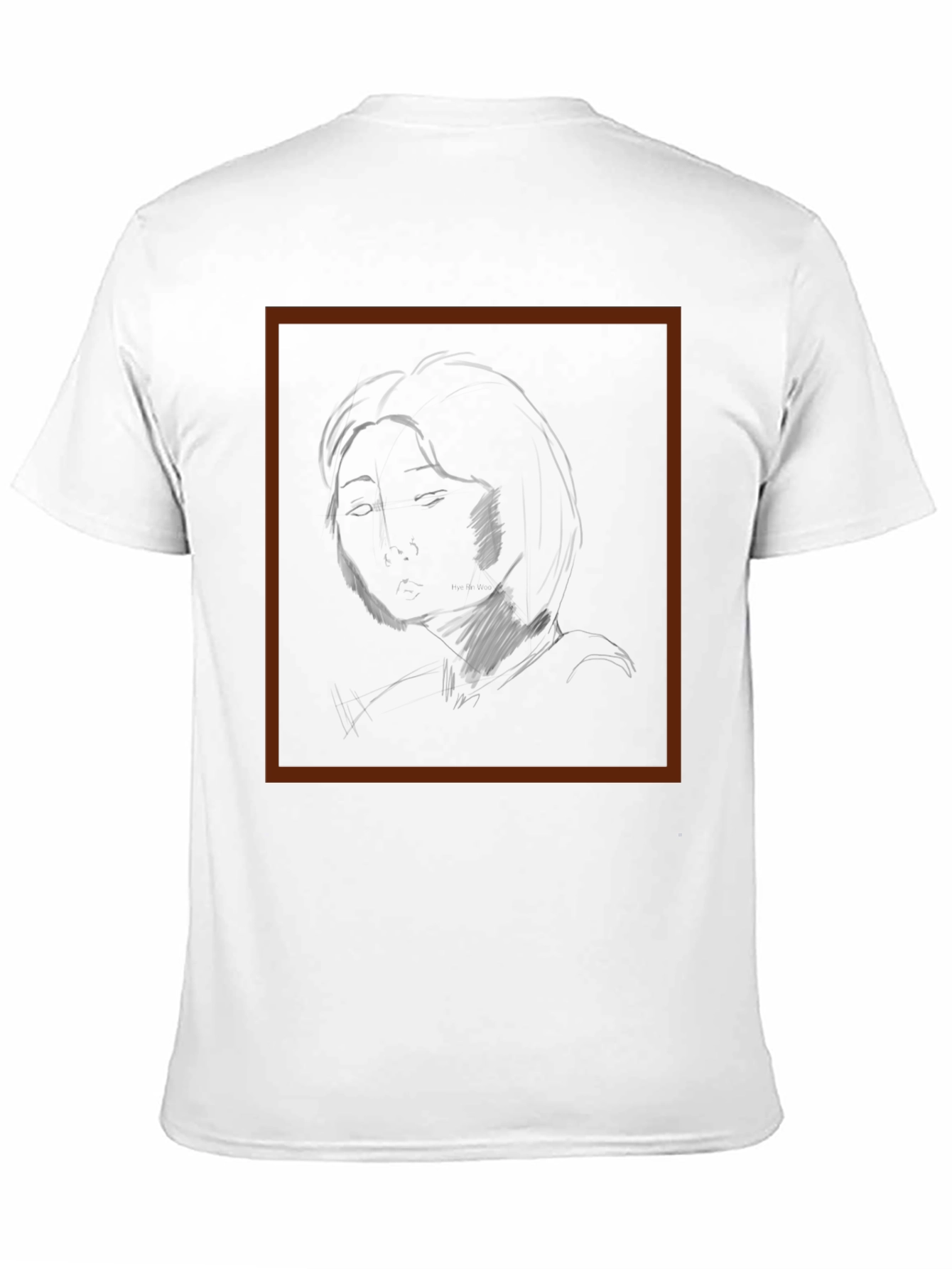 Sketch Portrait Black Graphic Tee