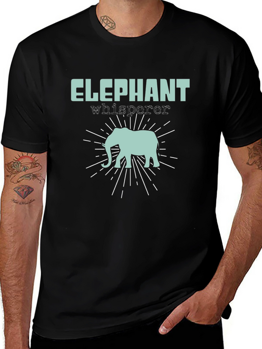 Elephant Whisperer Graphic T-Shirt - Black