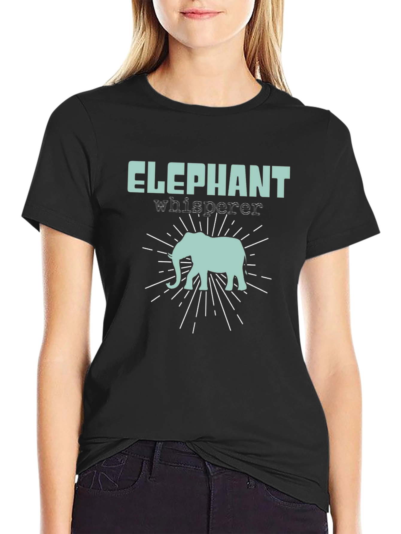 Elephant Whisperer Graphic T-Shirt - Black