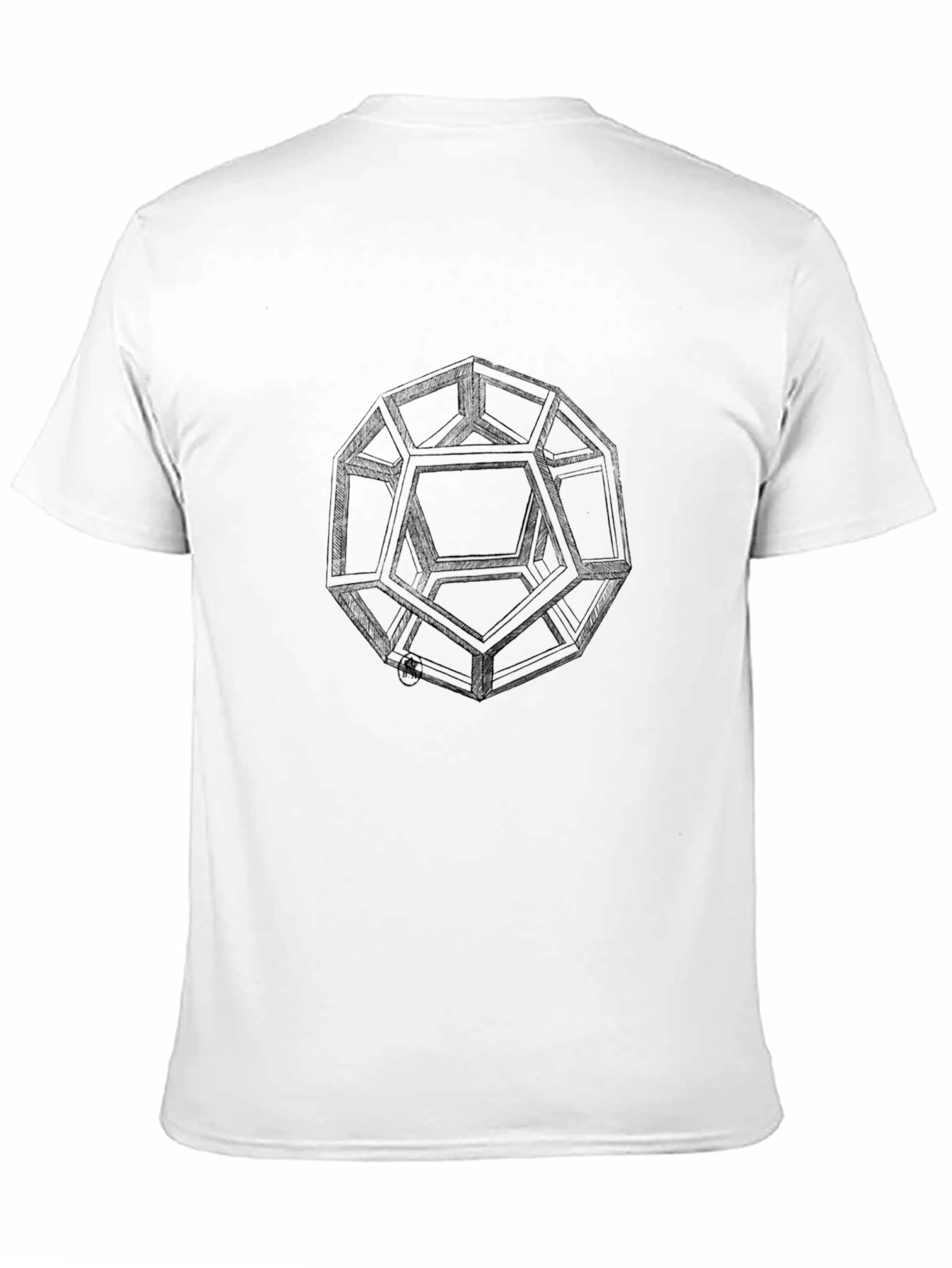 Geometric Sketch Tee - Minimalist Black T-Shirt