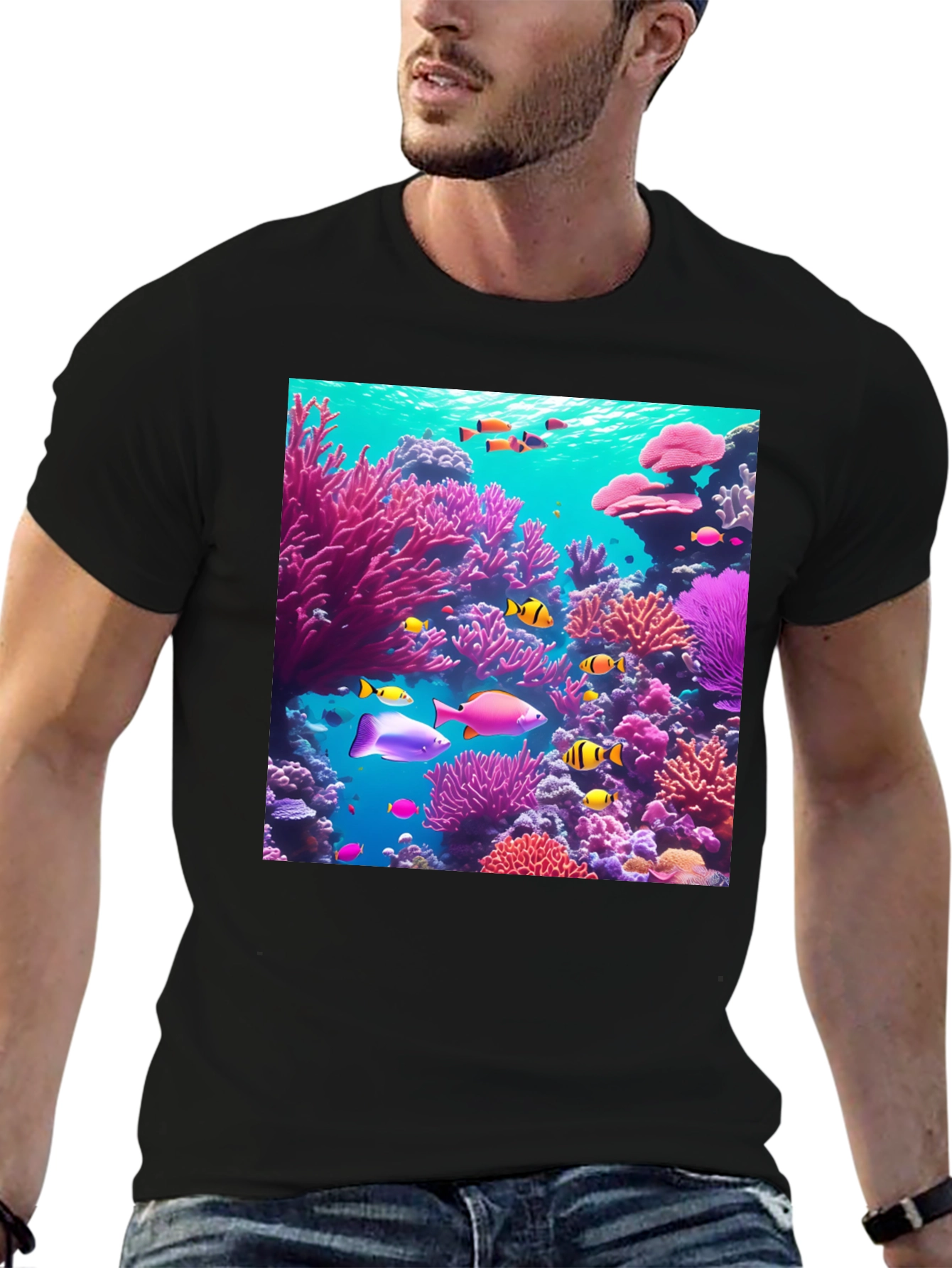 Vibrant Coral Reef Graphic Tee