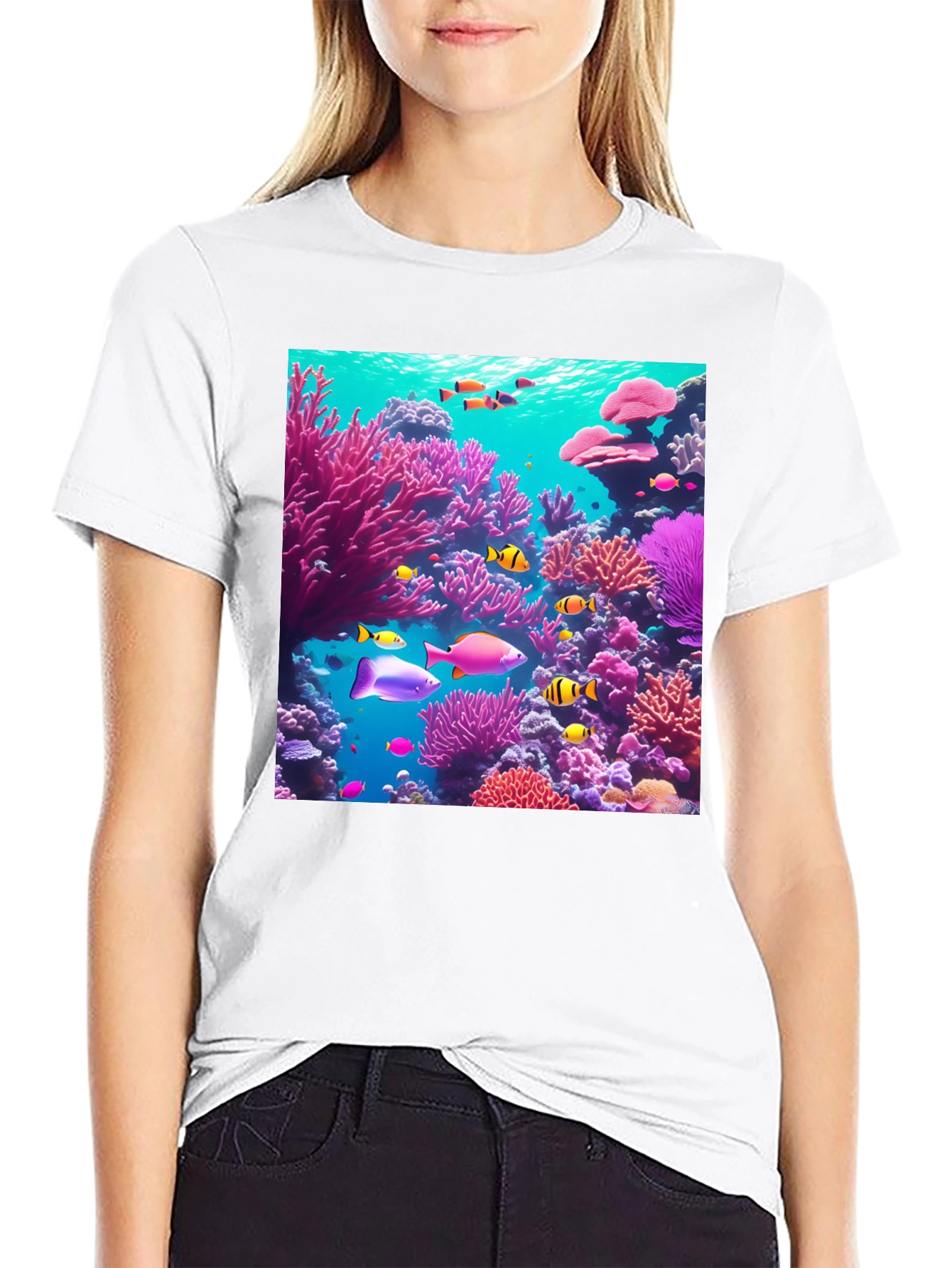 Vibrant Coral Reef Graphic Tee