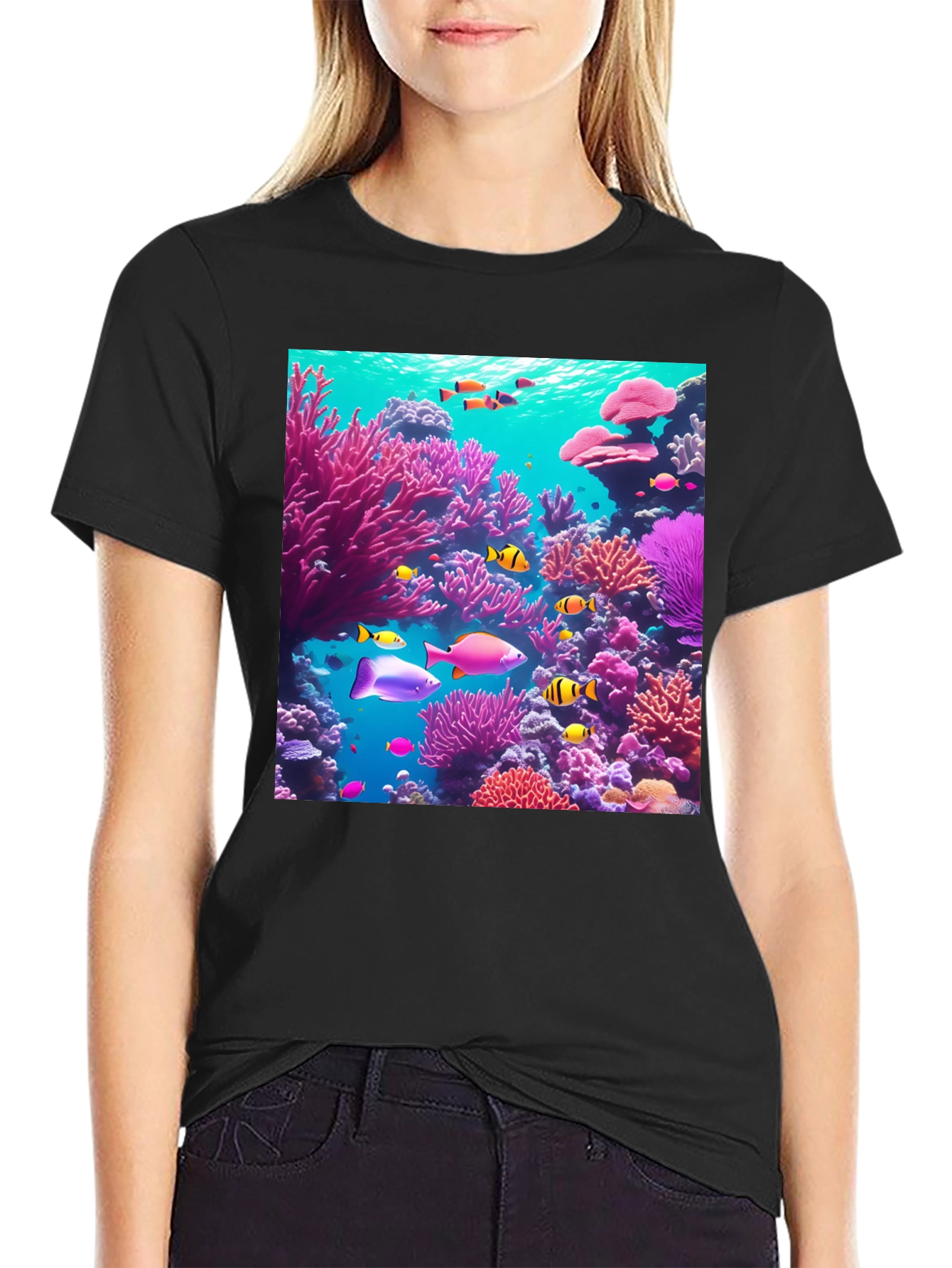 Vibrant Coral Reef Graphic Tee