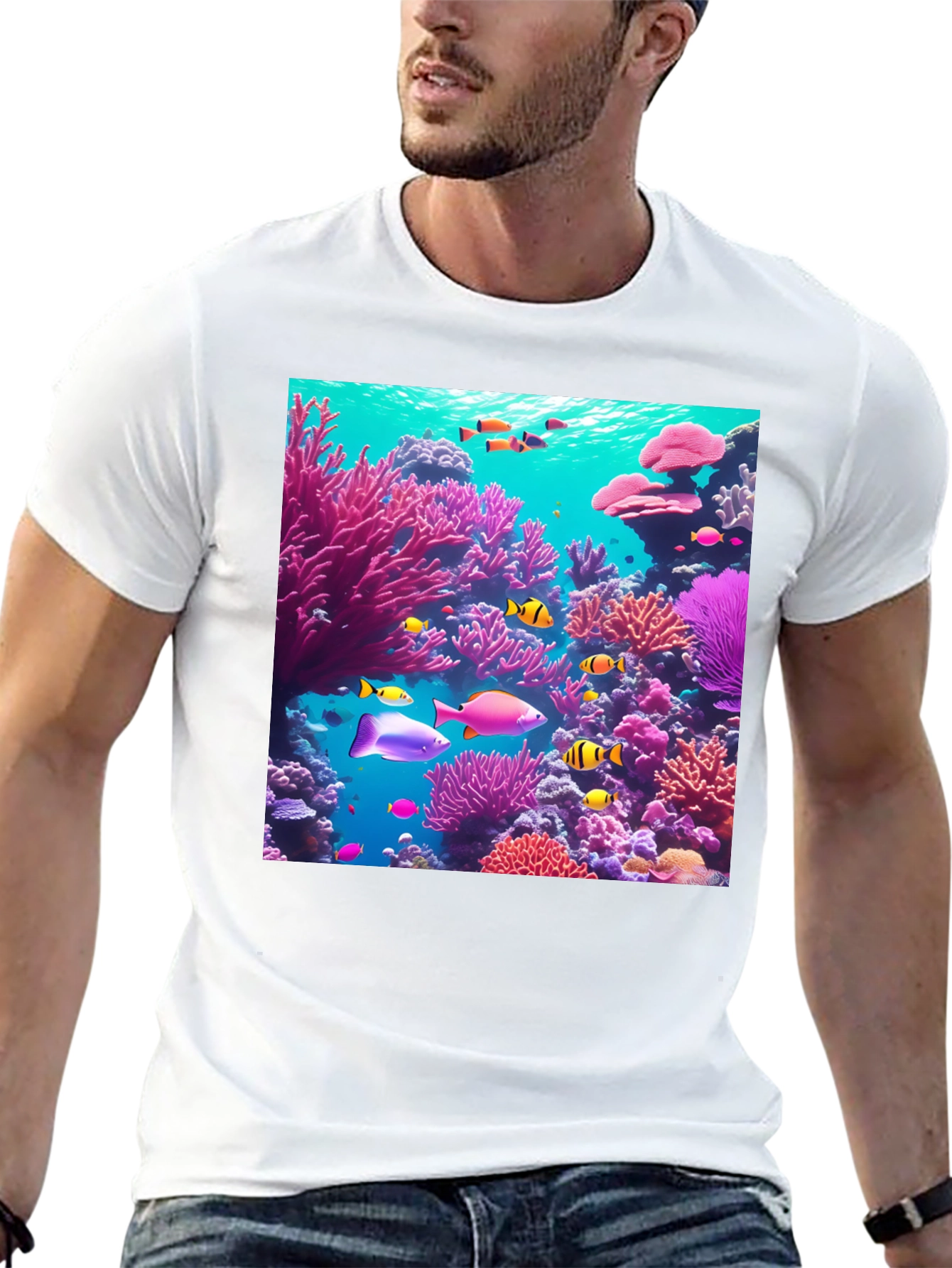 Vibrant Coral Reef Graphic Tee