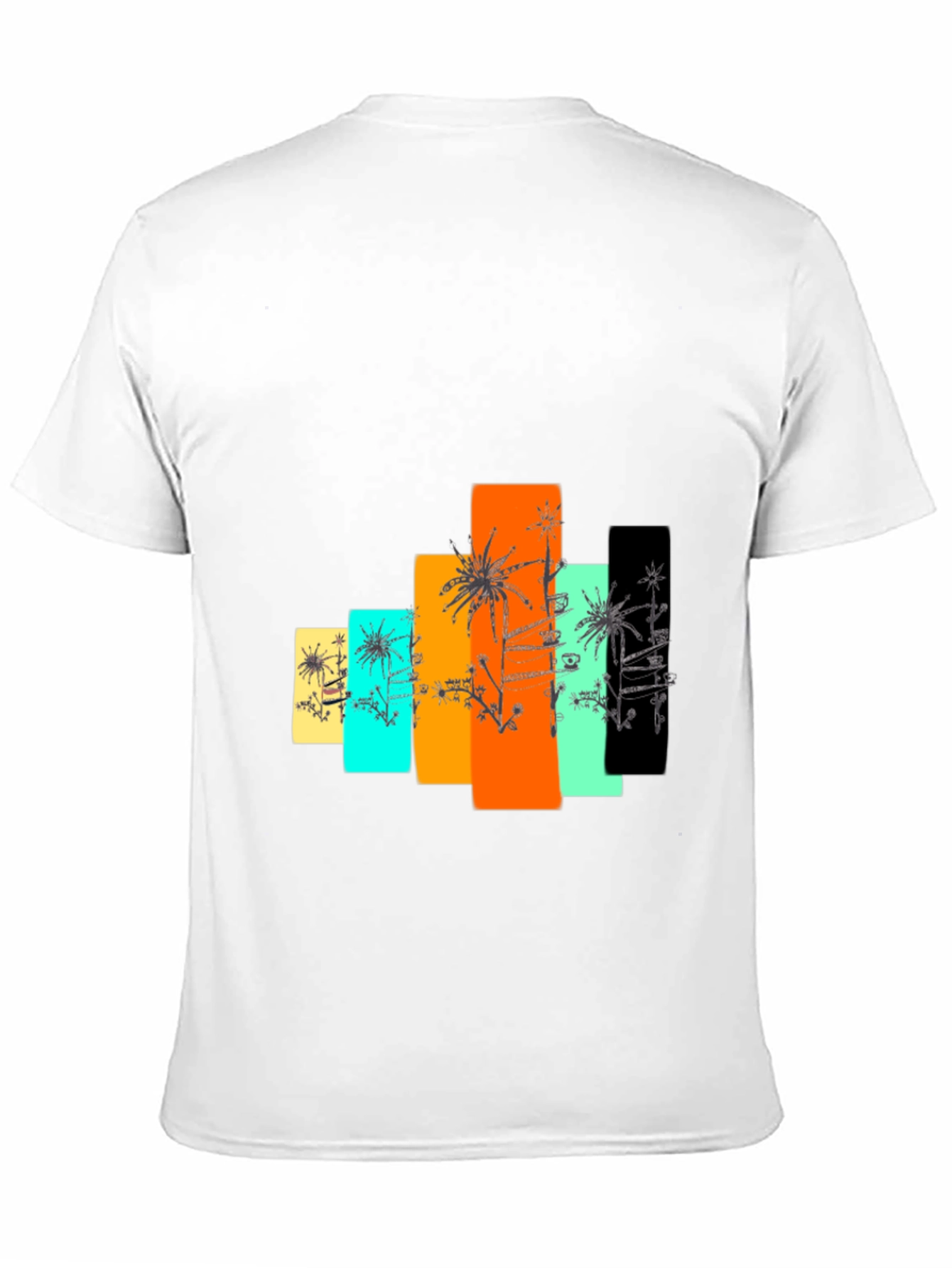 Retro Palm Tree Graphic Tee - Stylish Black T-Shirt