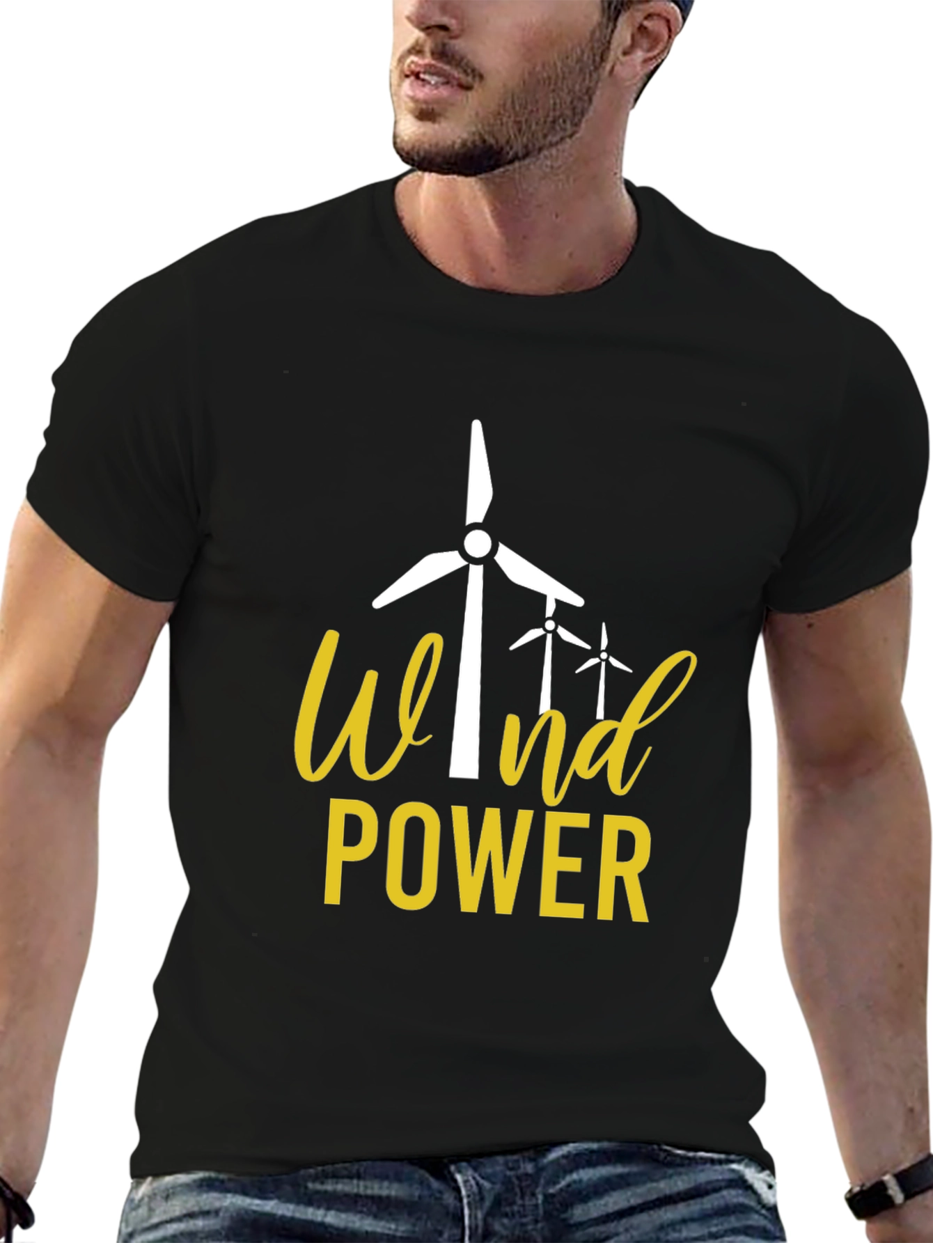 Wind Power Graphic Tee - Eco-Friendly Energy Shirt