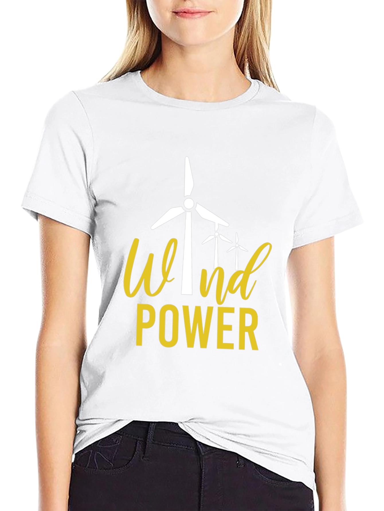 Wind Power Graphic Tee - Eco-Friendly Energy Shirt