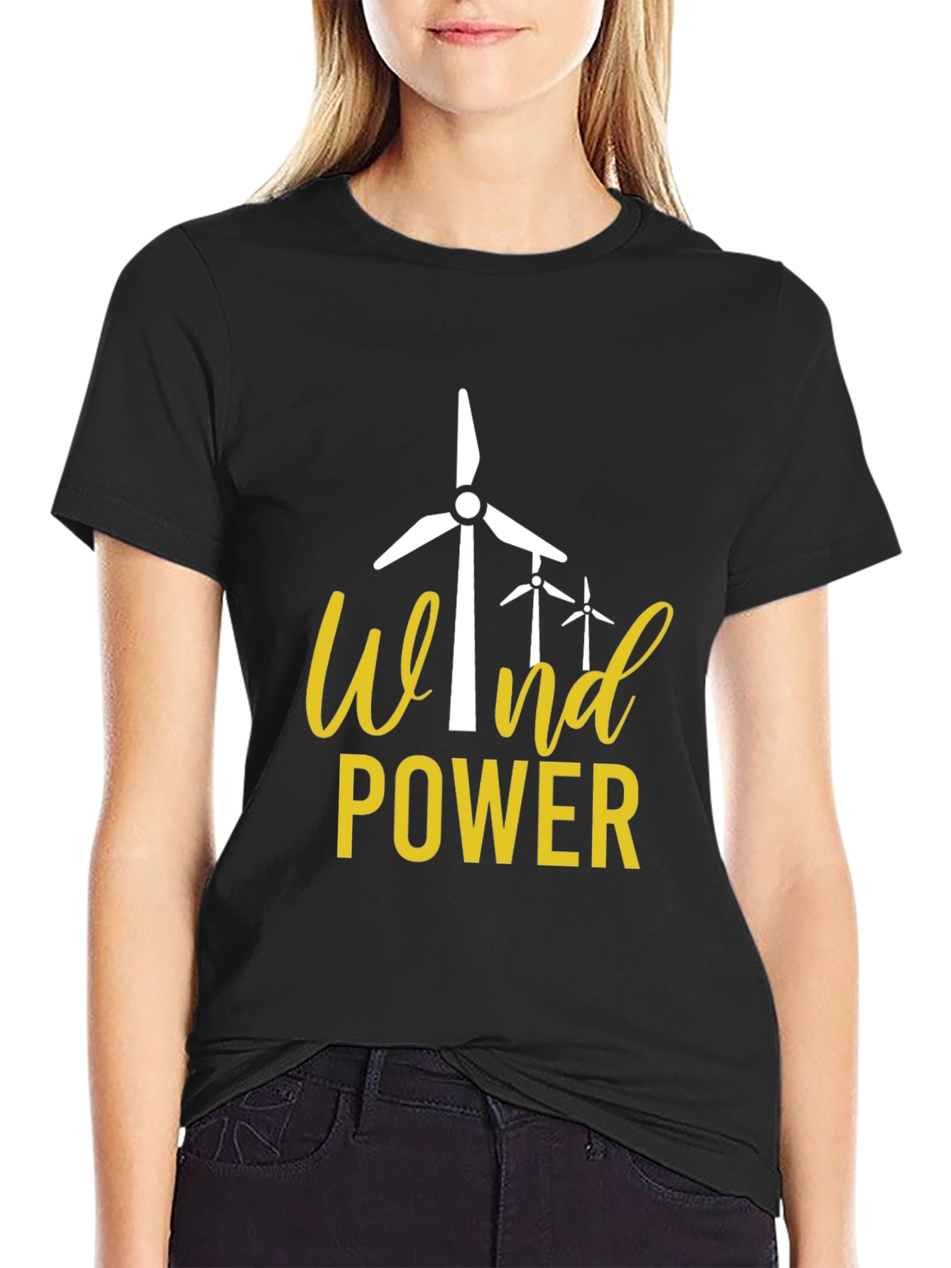 Wind Power Graphic Tee - Eco-Friendly Energy Shirt