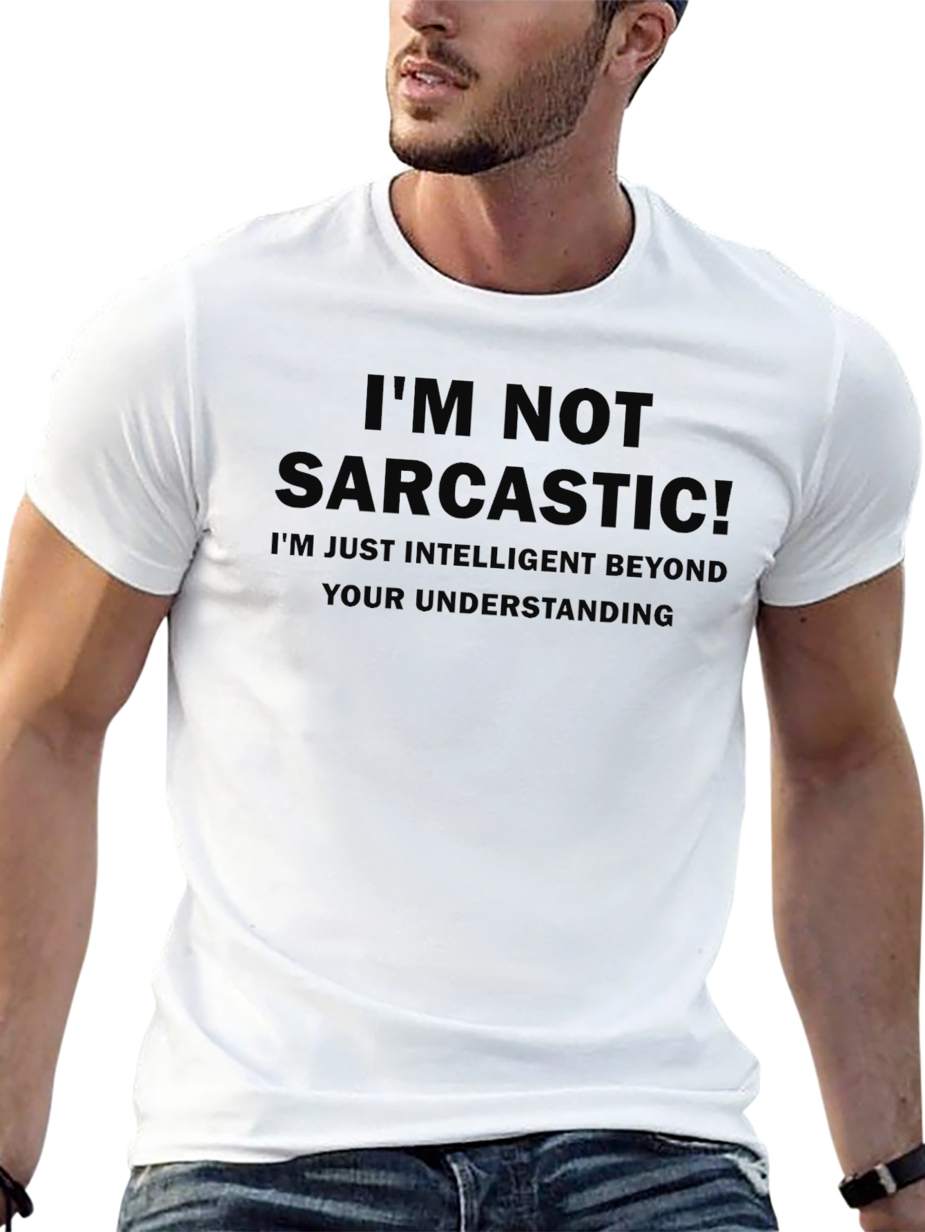 Sarcastic Intelligent Funny Graphic Mens T-Shirt