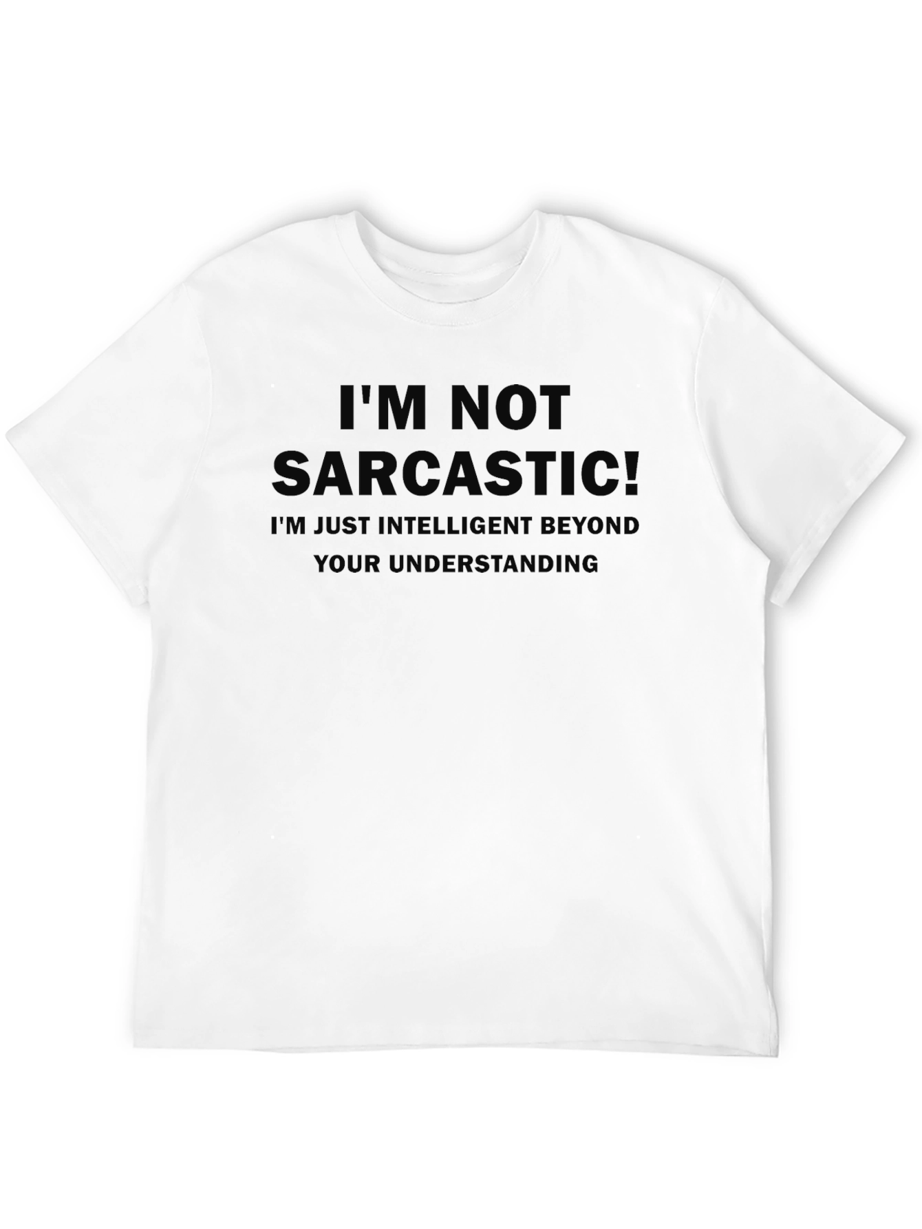 Sarcastic Intelligent Funny Graphic Mens T-Shirt