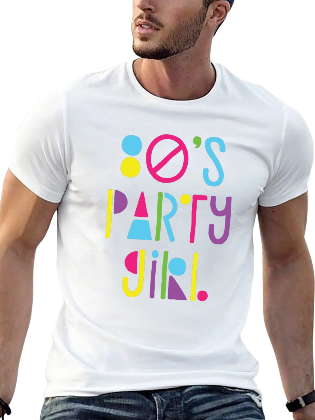 80s Party Girl Graphic T-Shirt - Retro Fun!