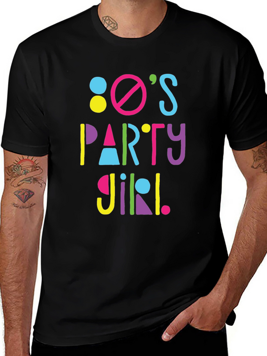 80s Party Girl Graphic T-Shirt - Retro Fun!