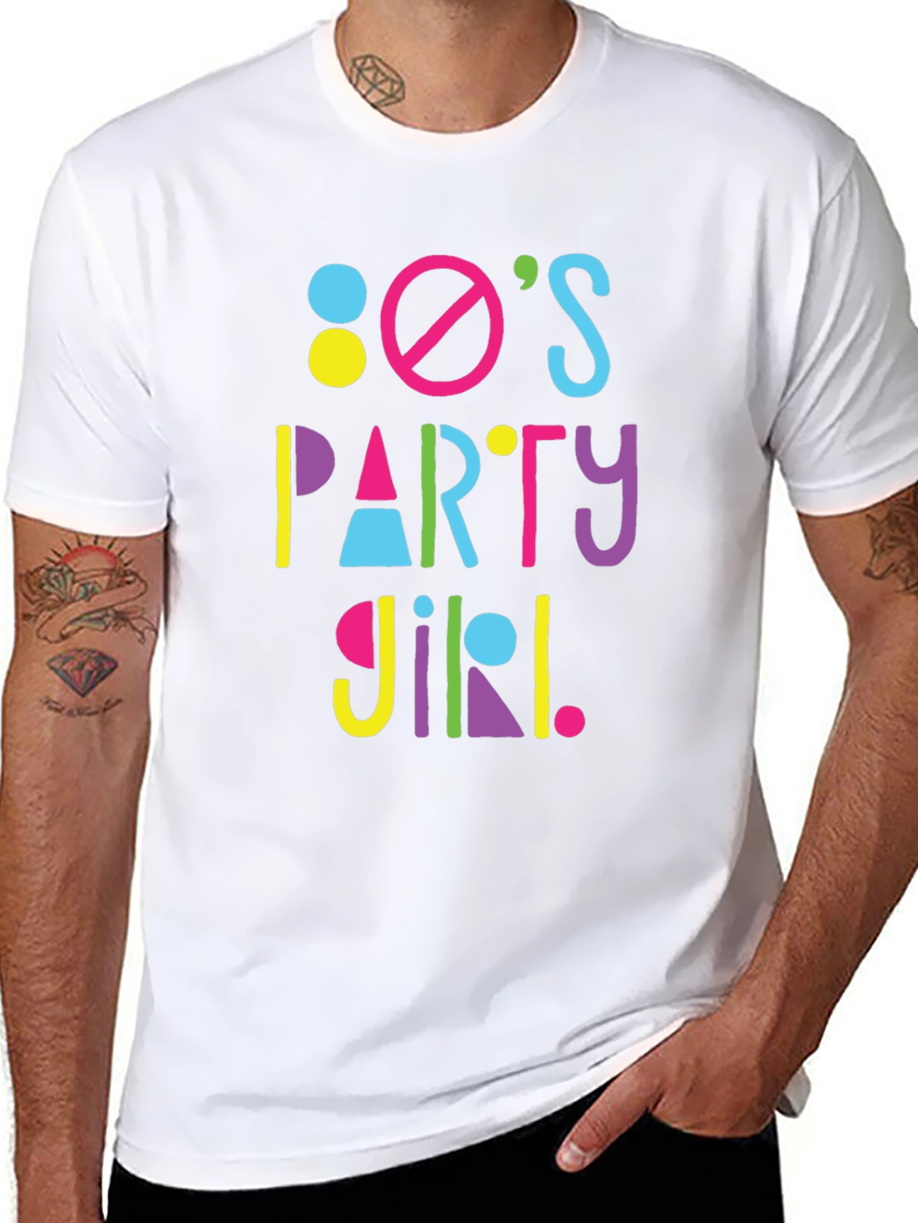 80s Party Girl Graphic T-Shirt - Retro Fun!