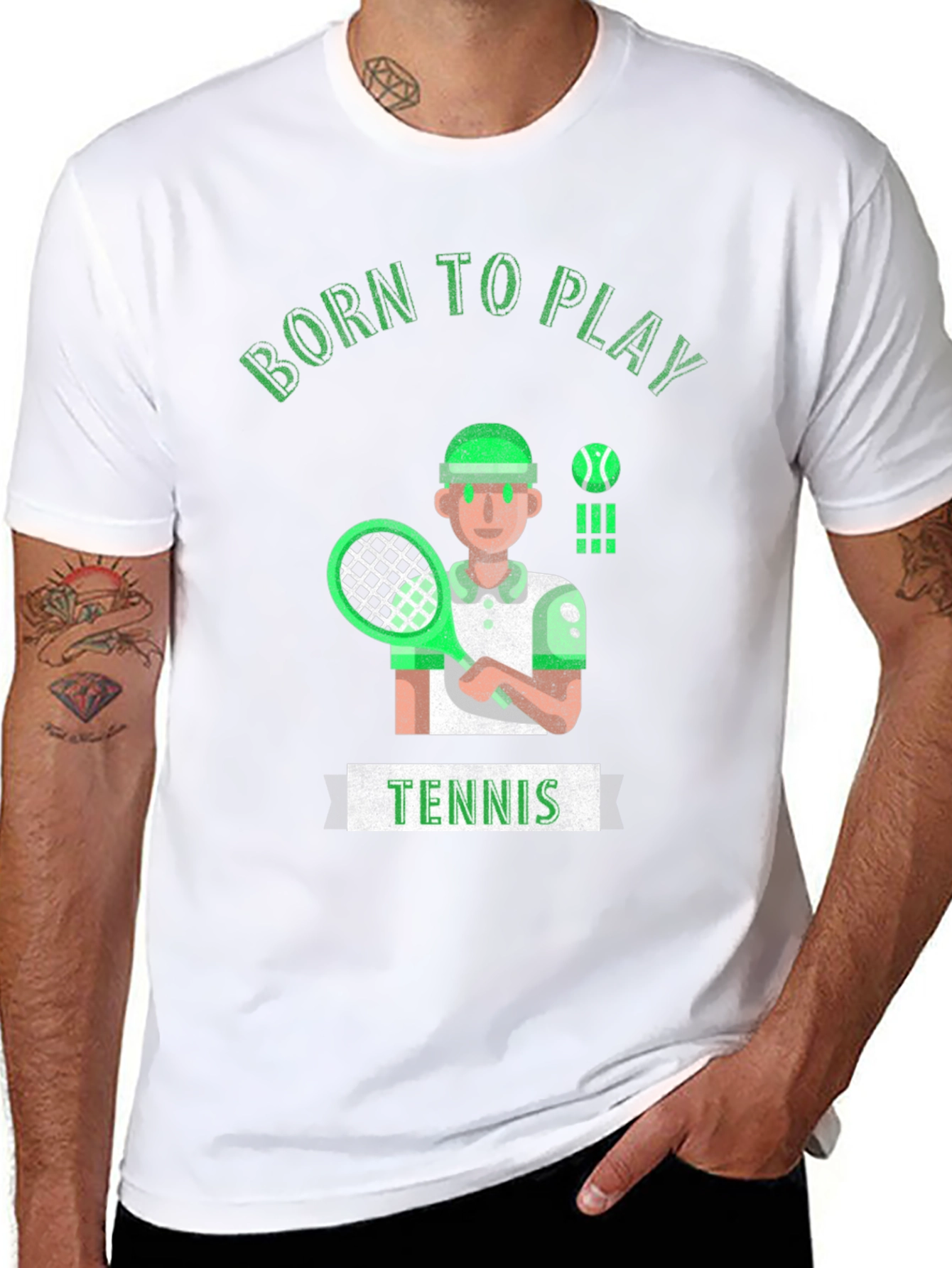 Born to Play Tennis Graphic Tee