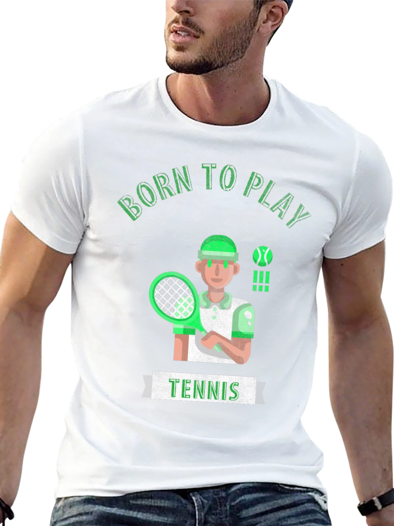 Born to Play Tennis Graphic Tee