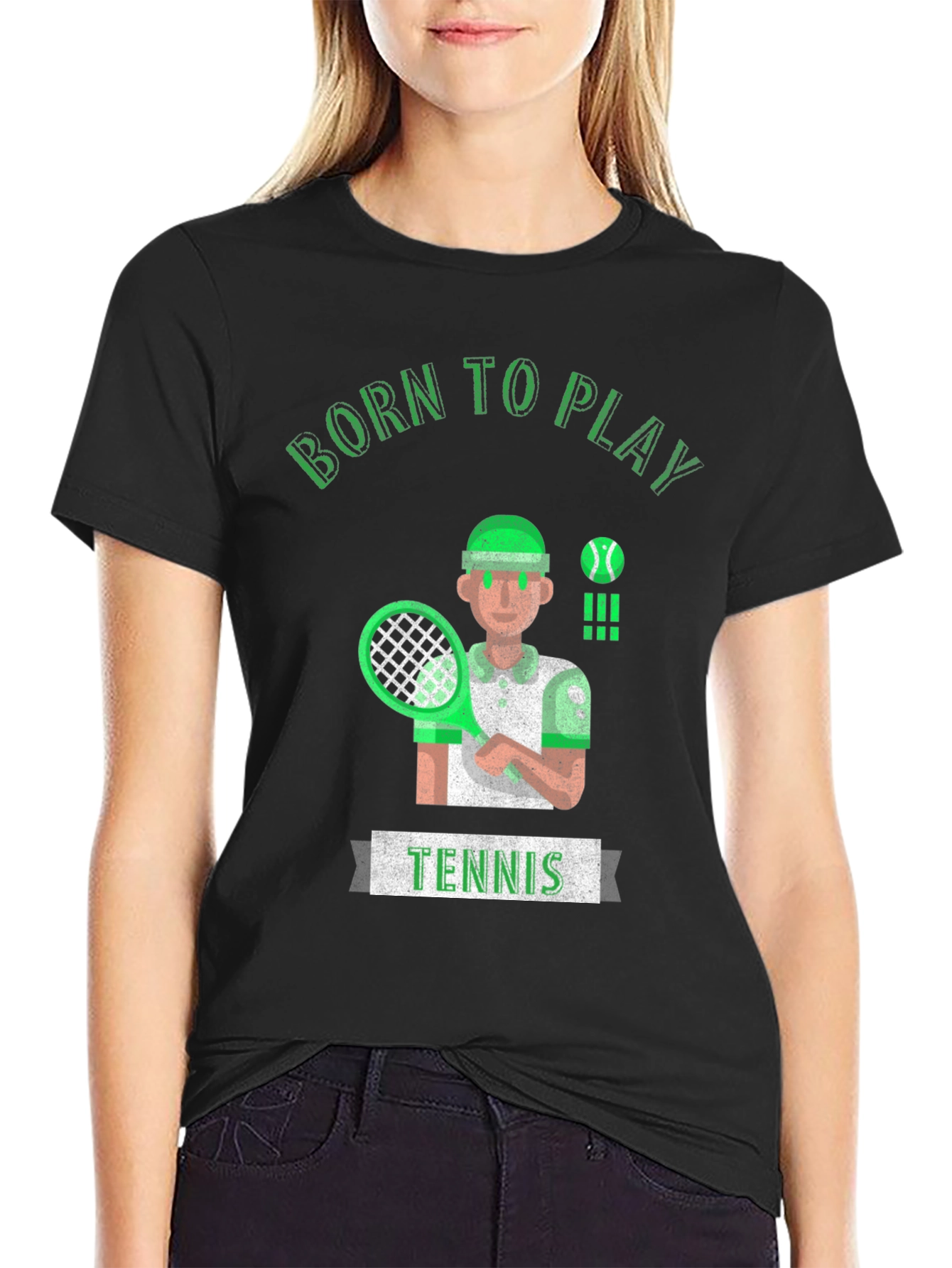 Born to Play Tennis Graphic Tee