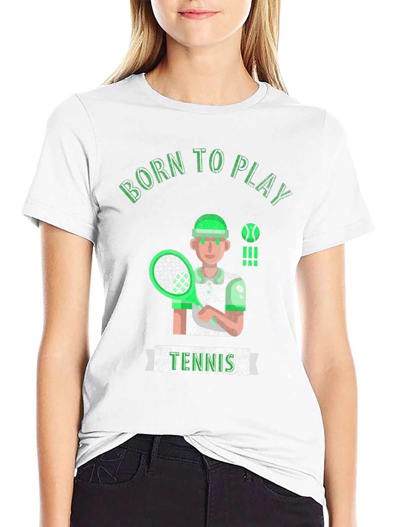 Born to Play Tennis Graphic Tee