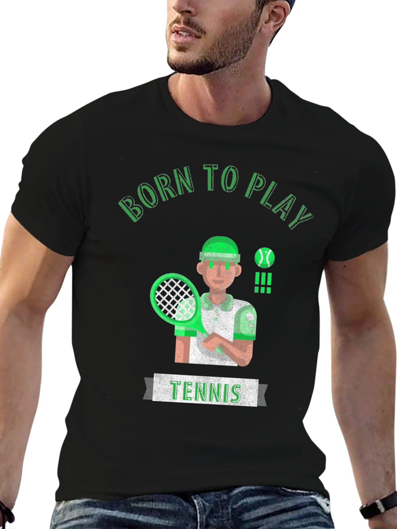 Born to Play Tennis Graphic Tee