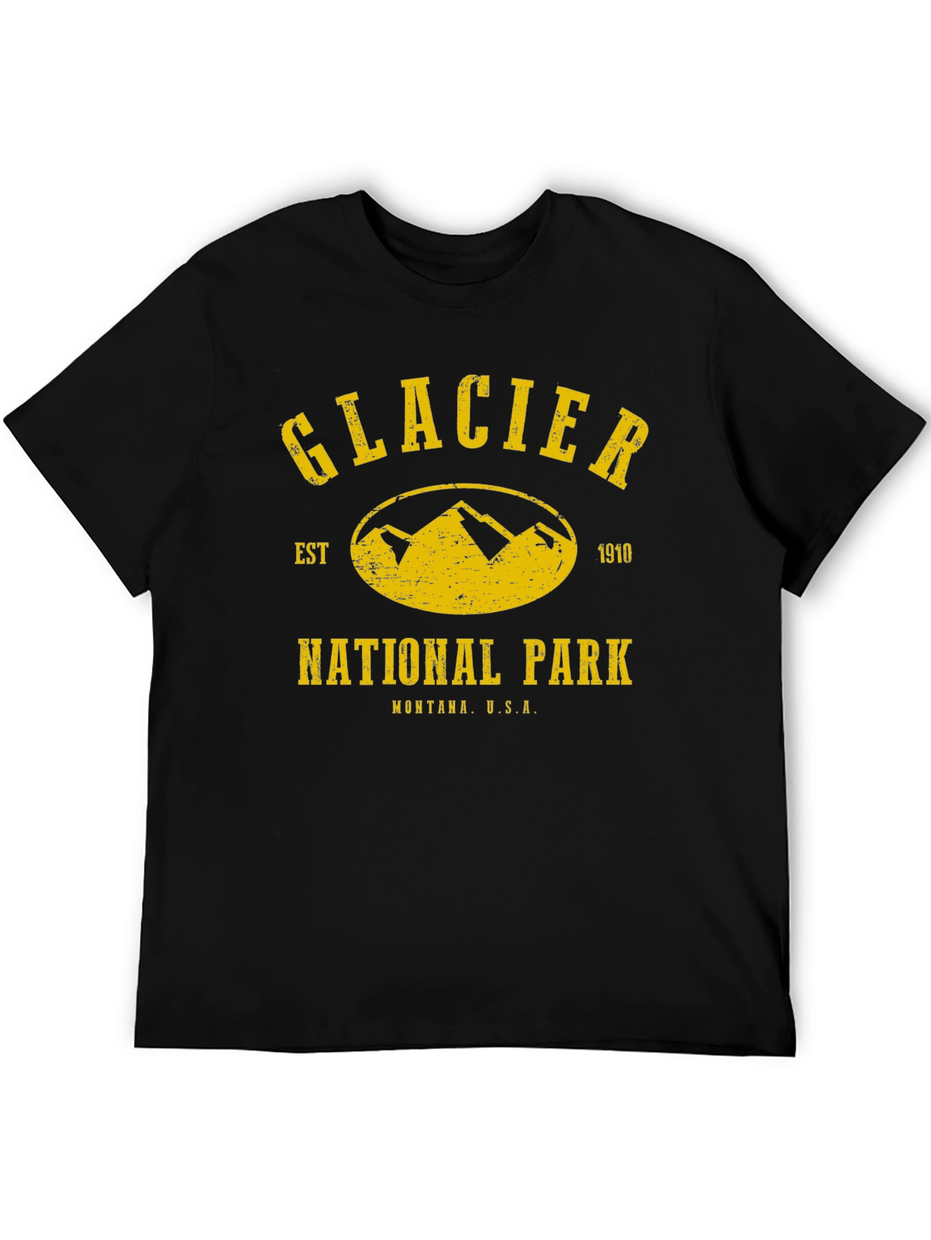 Glacier National Park T-Shirt - Black Tee