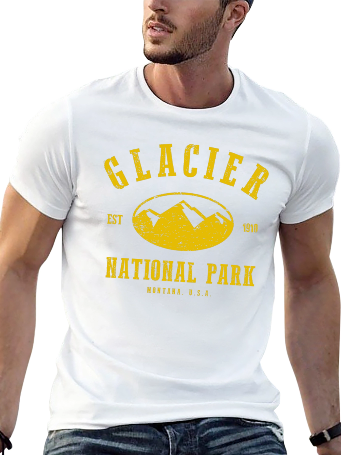 Glacier National Park T-Shirt - Black Tee