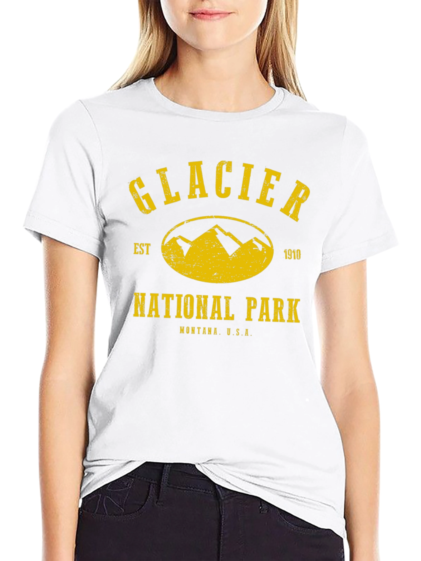 Glacier National Park T-Shirt - Black Tee
