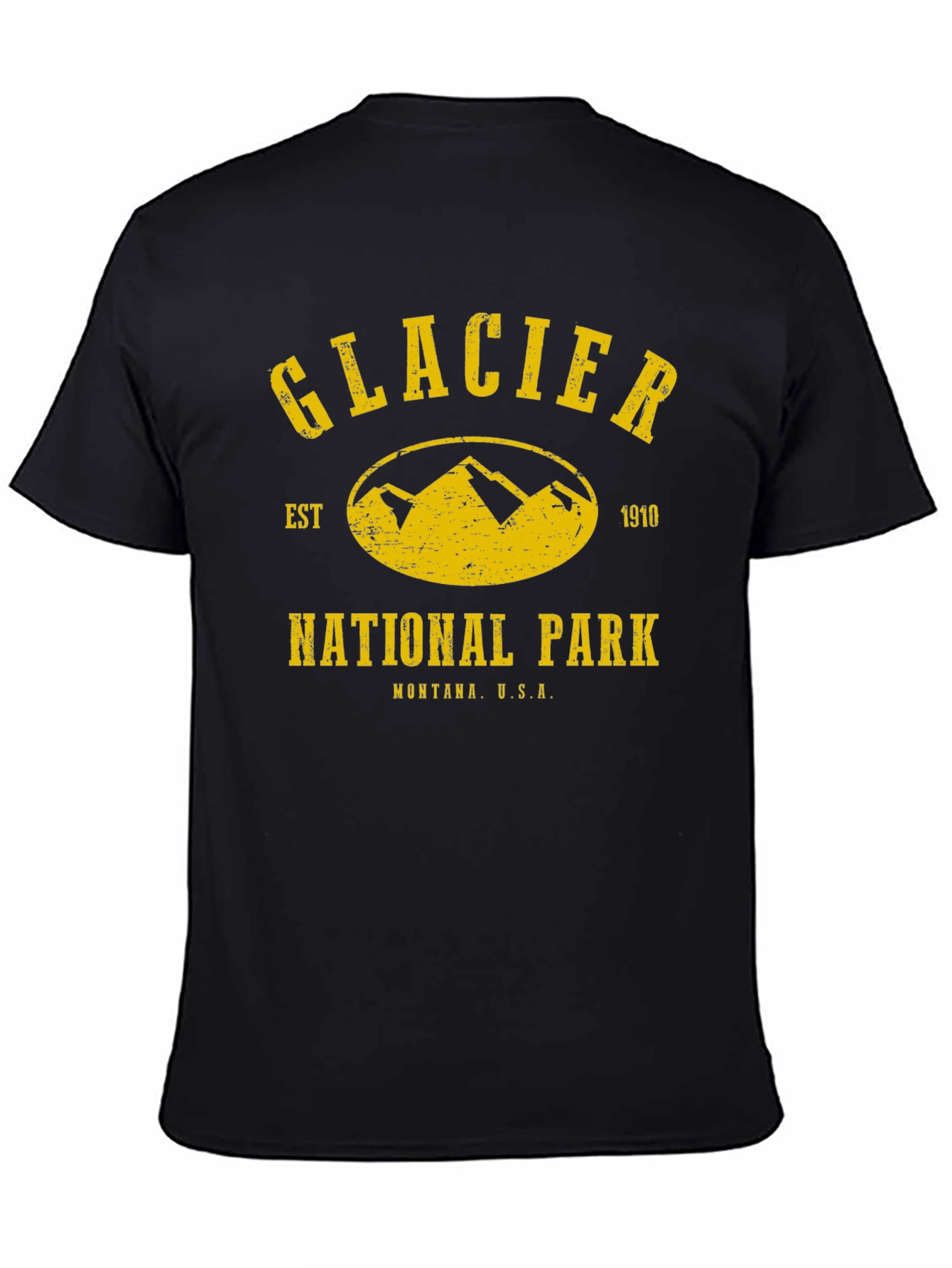 Glacier National Park T-Shirt - Black Tee