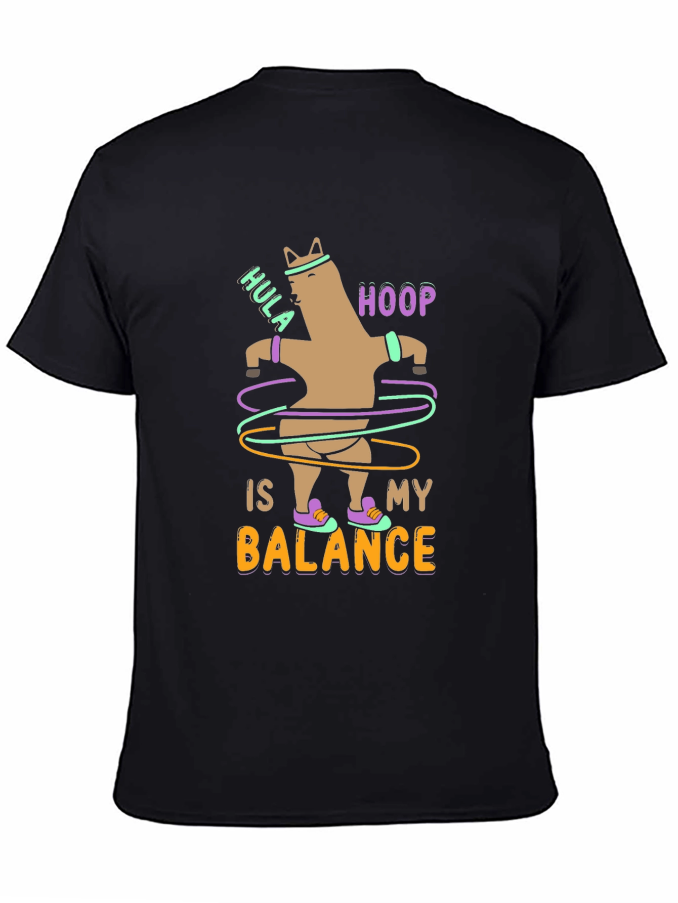 Hula Hoop Balance Funny Graphic T-Shirt
