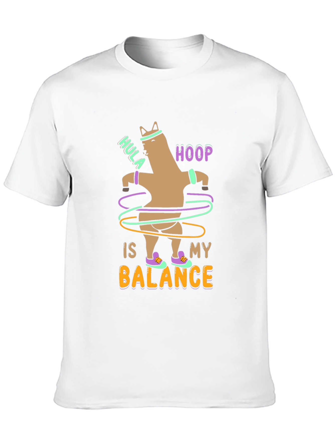 Hula Hoop Balance Funny Graphic T-Shirt