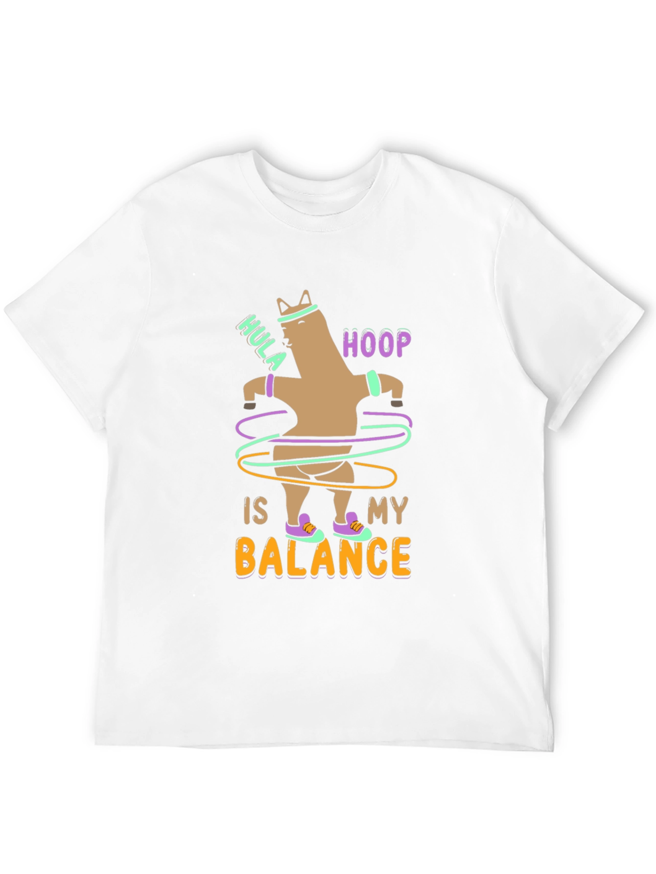 Hula Hoop Balance Funny Graphic T-Shirt