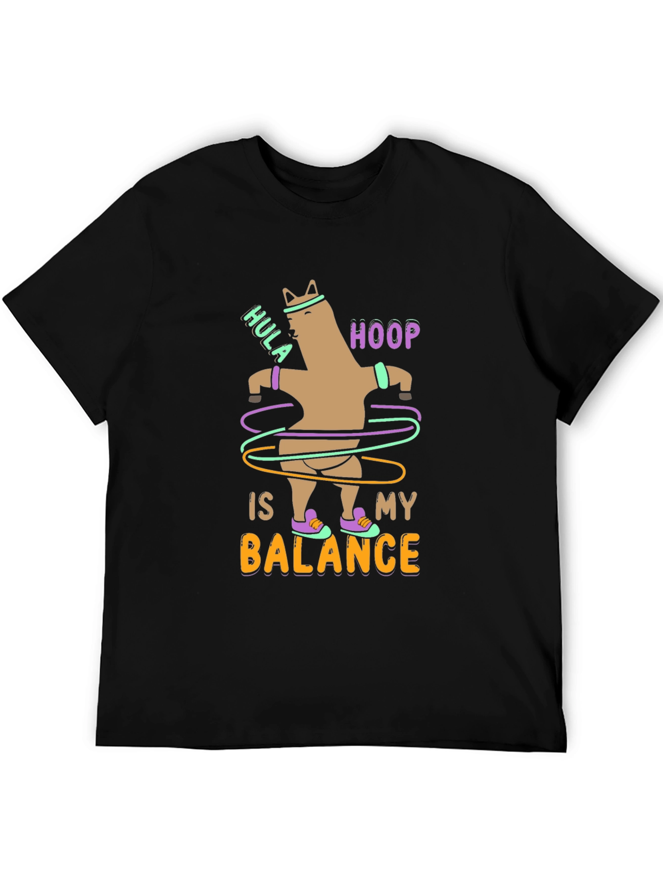 Hula Hoop Balance Funny Graphic T-Shirt