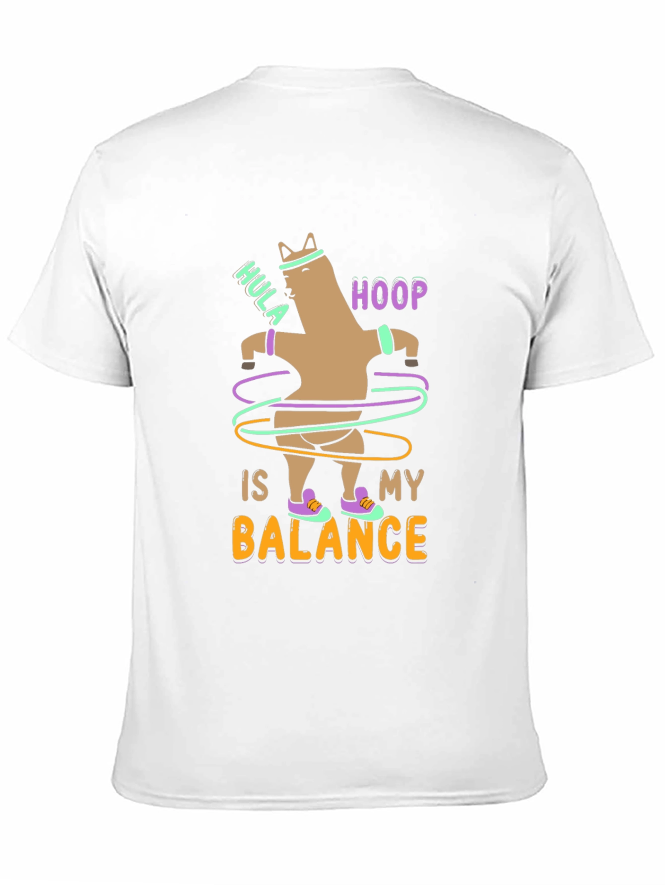 Hula Hoop Balance Funny Graphic T-Shirt