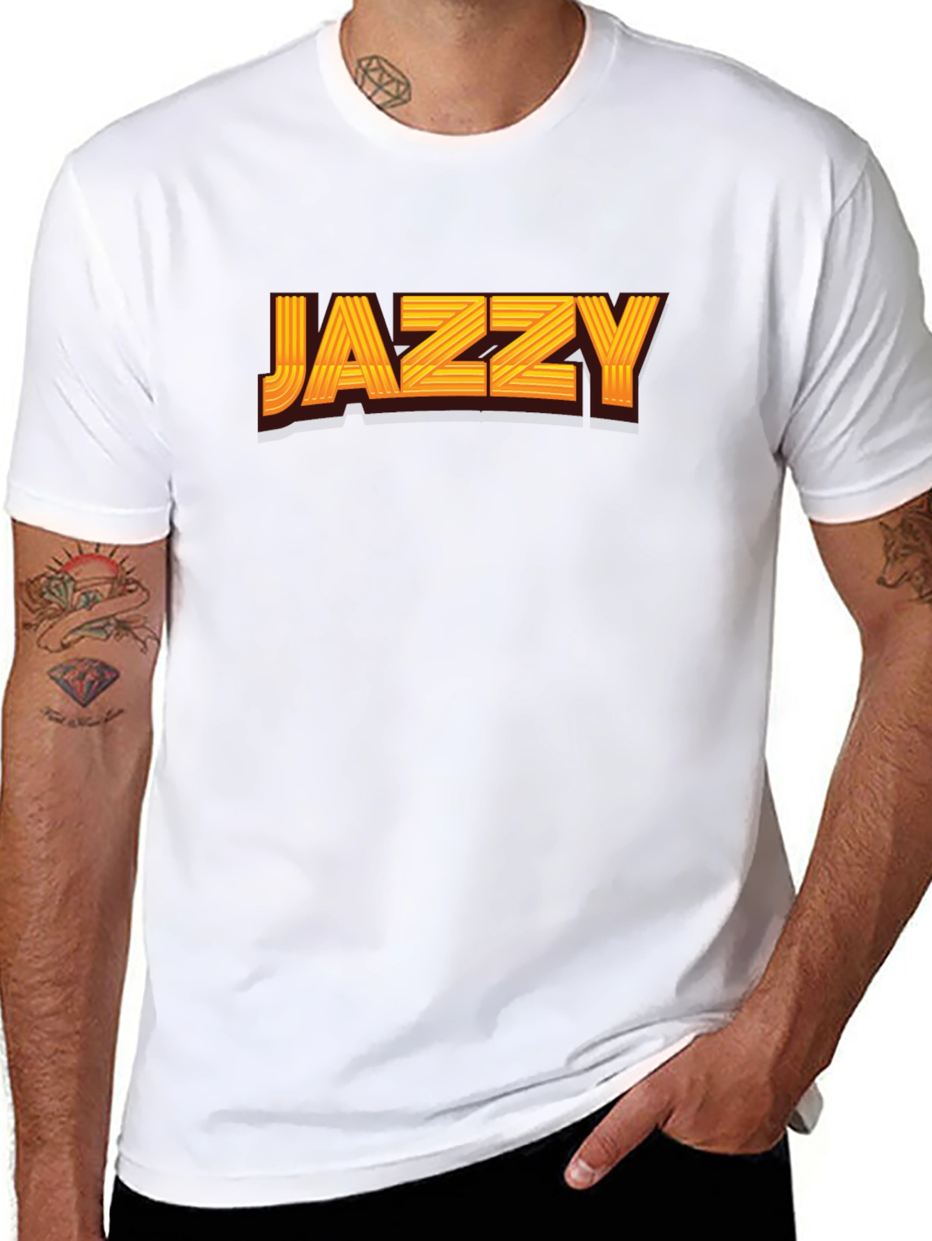 Jazzy Graphic Print Black T-Shirt