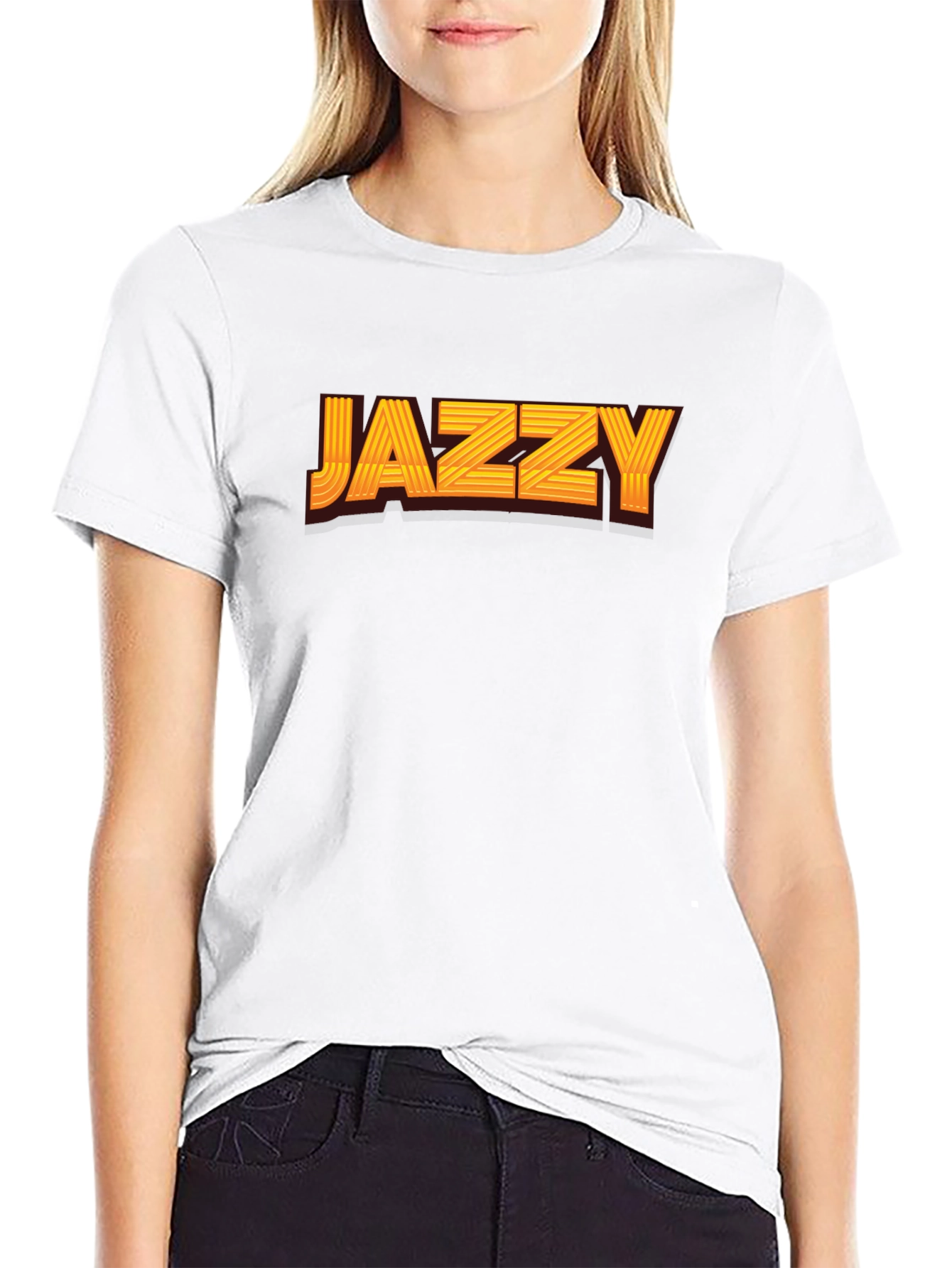 Jazzy Graphic Print Black T-Shirt