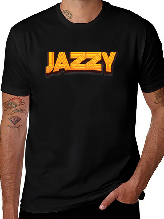 Jazzy Graphic Print Black T-Shirt