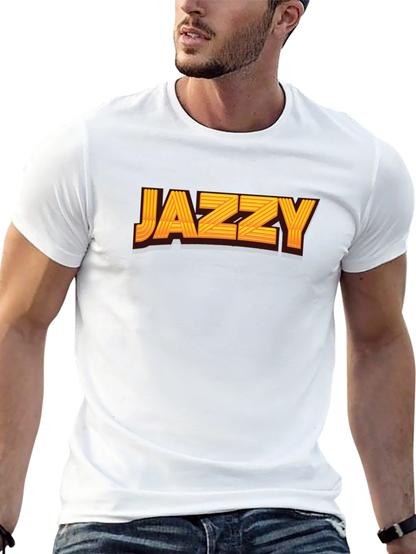Jazzy Graphic Print Black T-Shirt