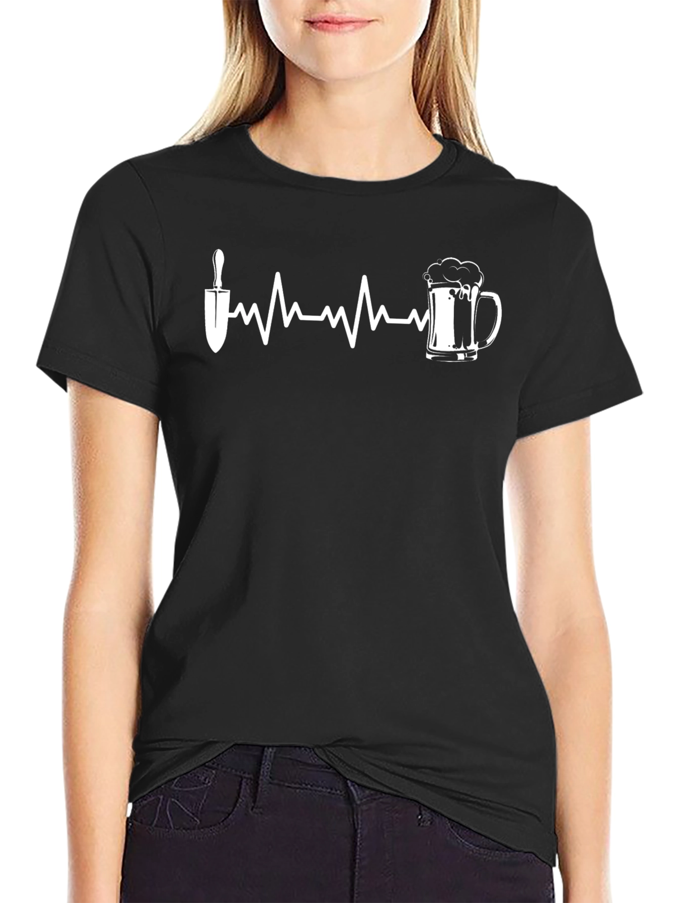 Gardening & Beer Heartbeat Graphic Tee