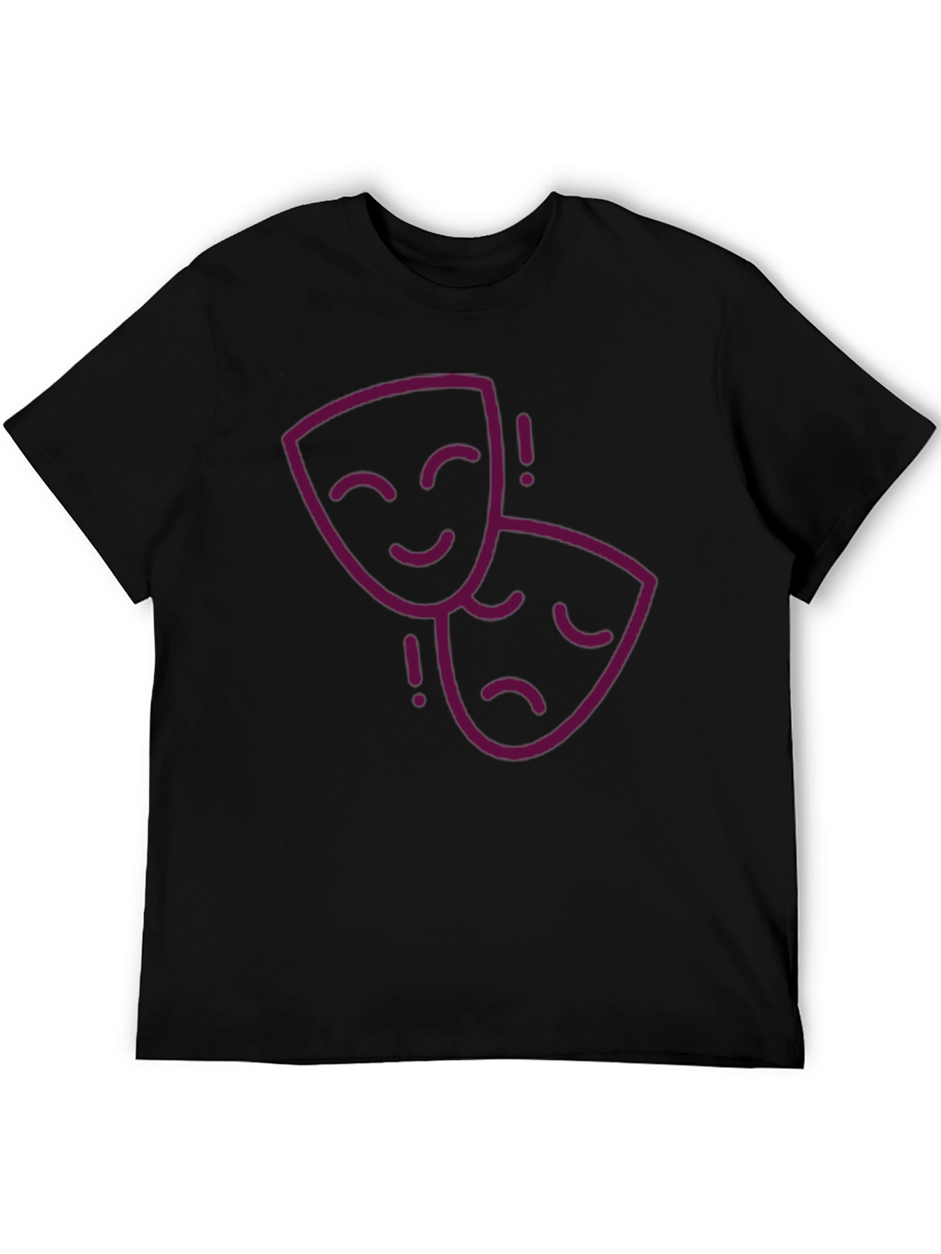 Drama Masks Graphic Tee - Unisex Black T-Shirt