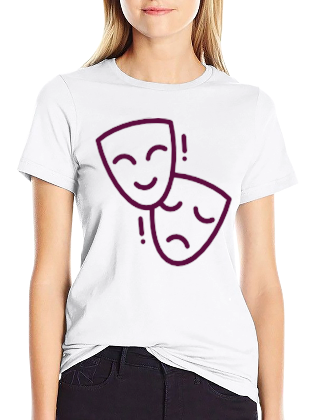 Drama Masks Graphic Tee - Unisex Black T-Shirt