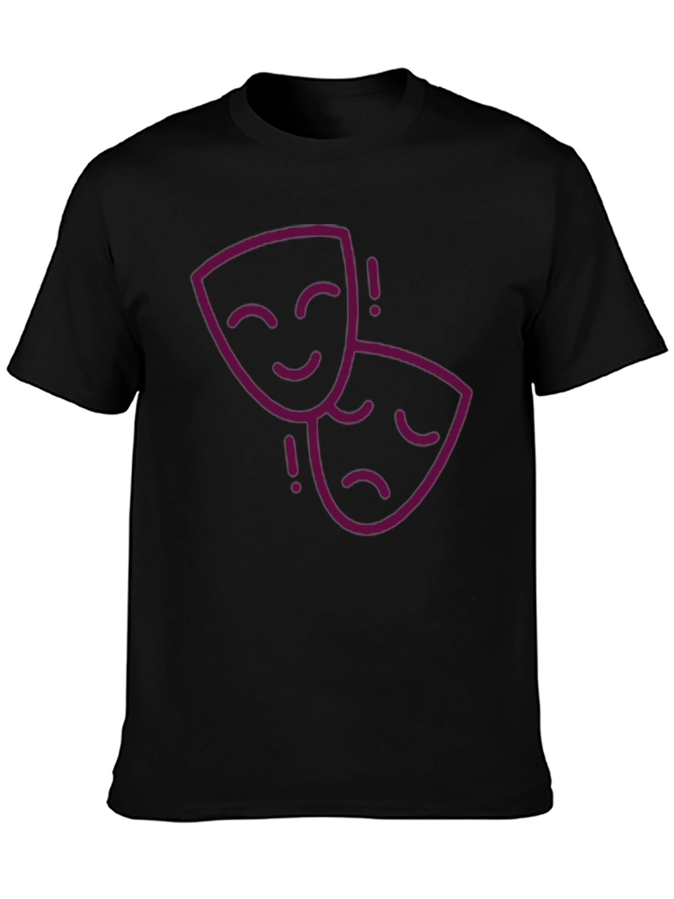Drama Masks Graphic Tee - Unisex Black T-Shirt