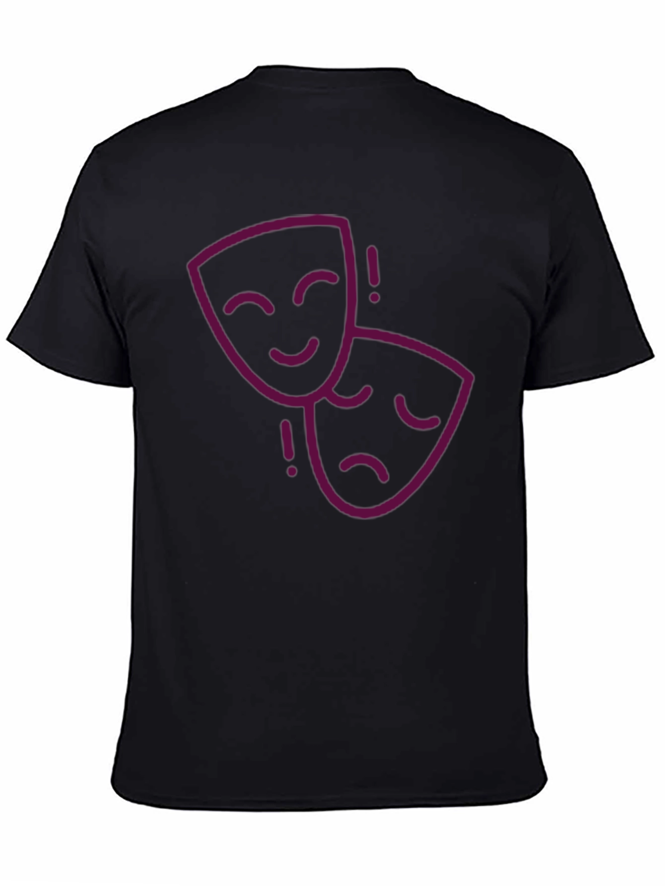 Drama Masks Graphic Tee - Unisex Black T-Shirt
