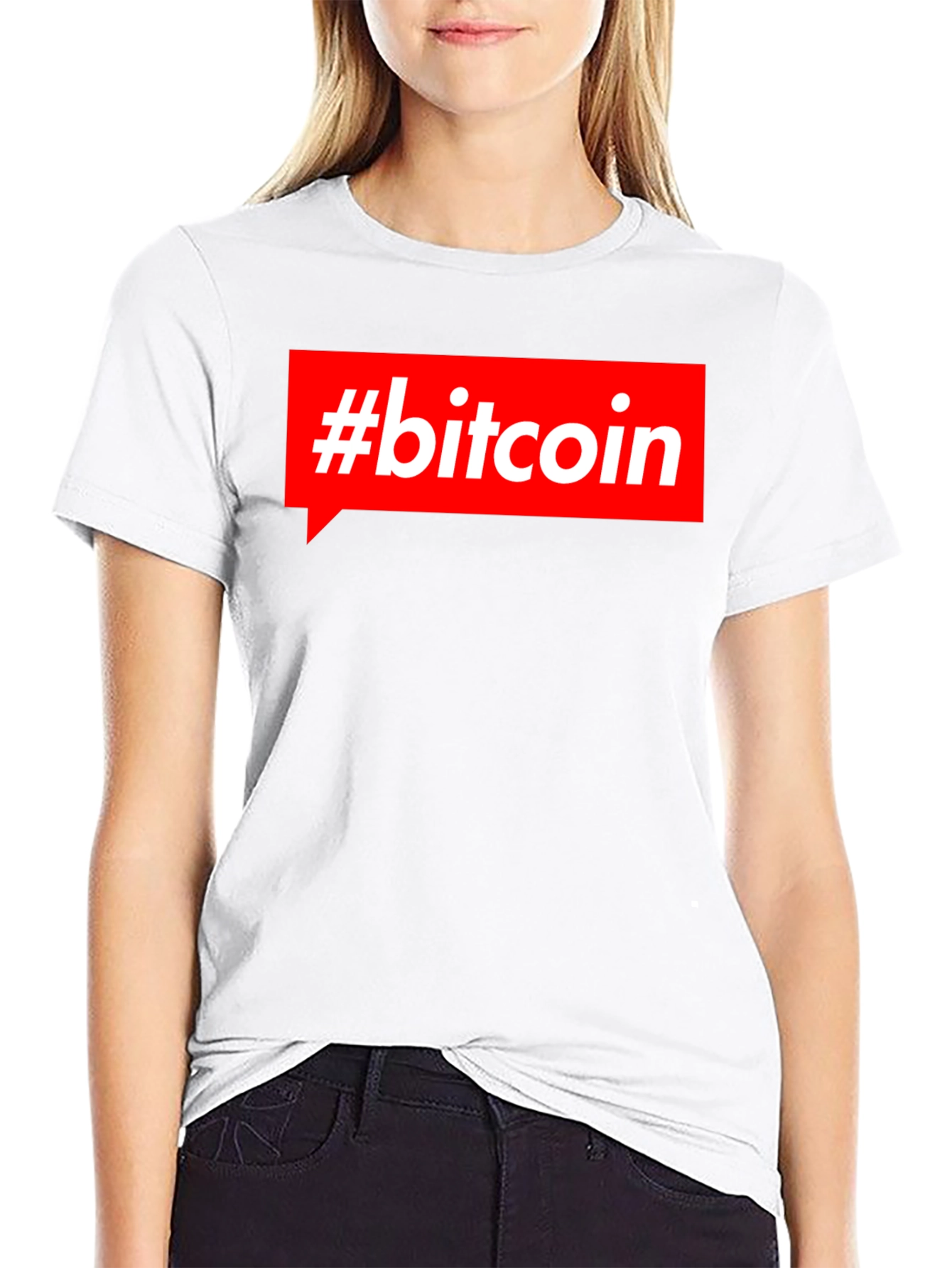 #Bitcoin Red Box Mens Black T-Shirt Crypto Currency
