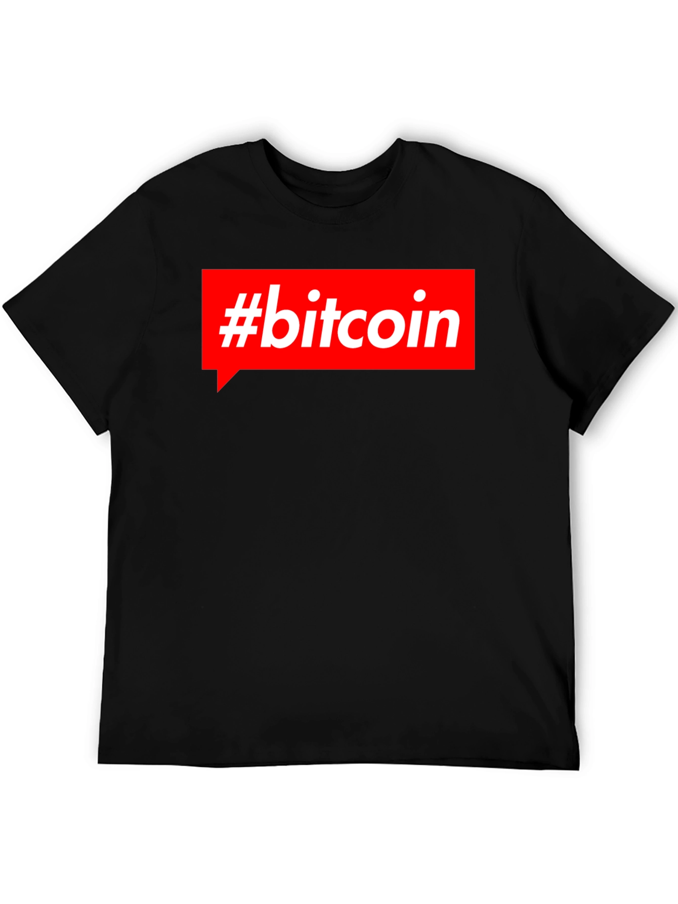 #Bitcoin Red Box Mens Black T-Shirt Crypto Currency