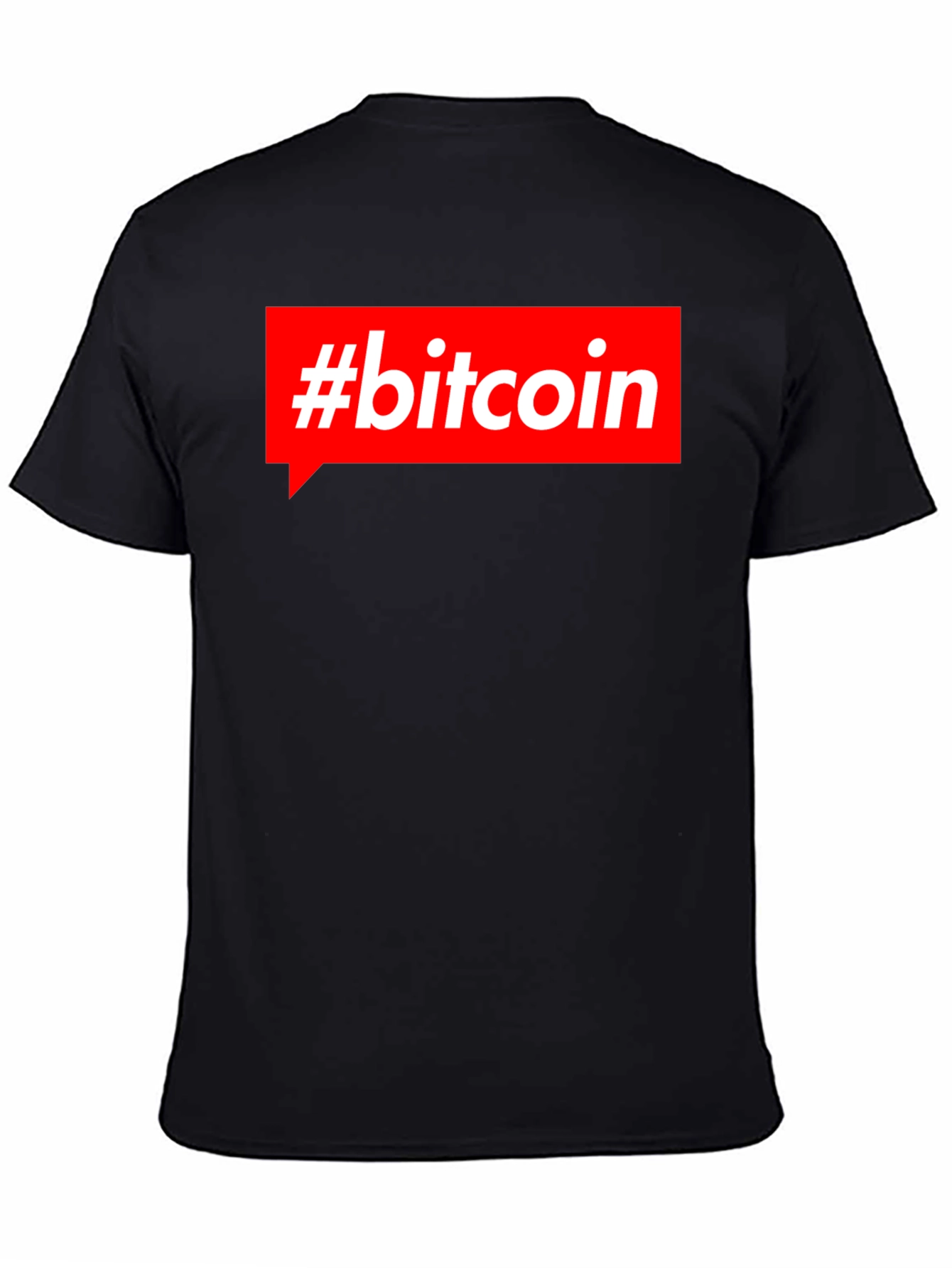 #Bitcoin Red Box Mens Black T-Shirt Crypto Currency